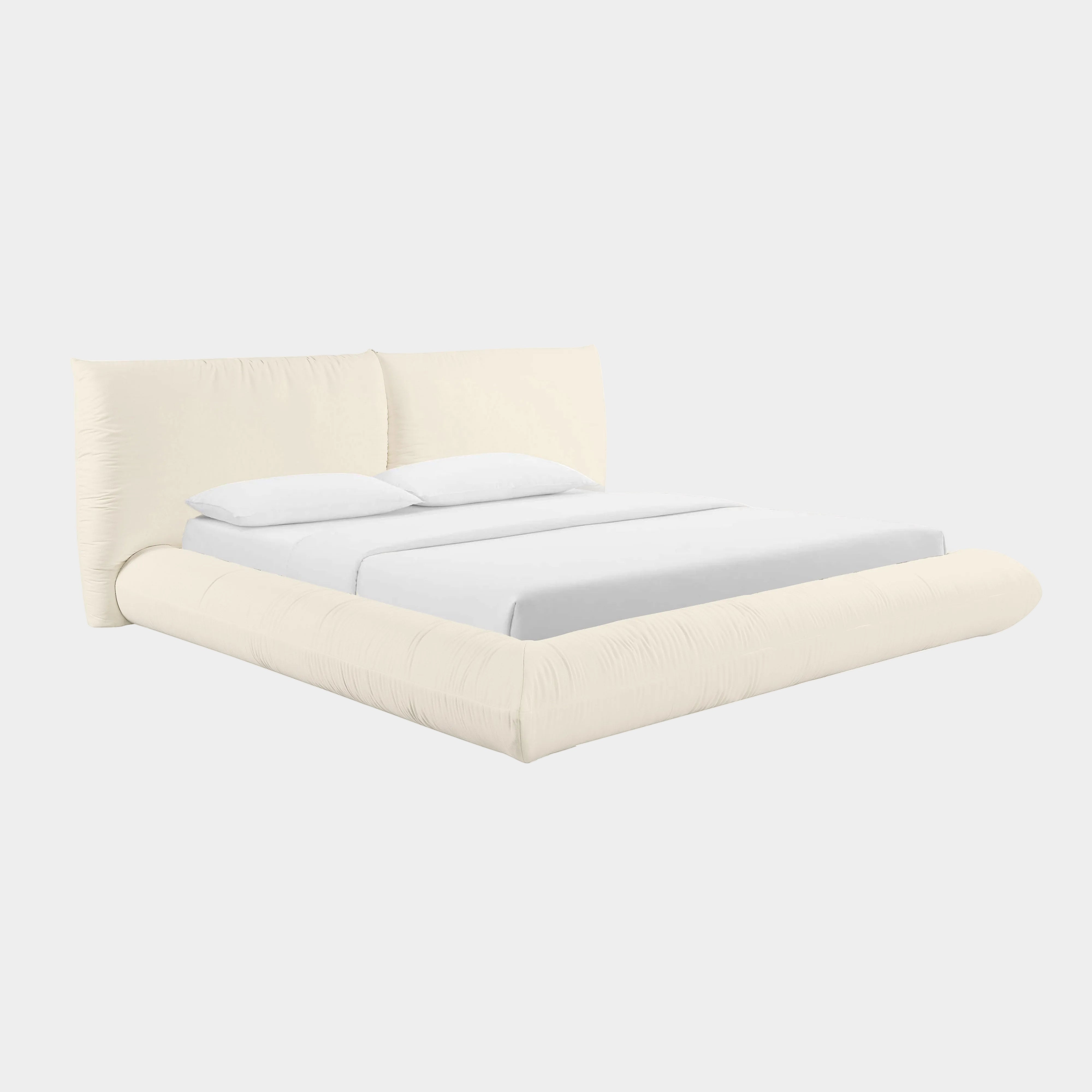 Romp Cream Upcycled Performance Linen Bed