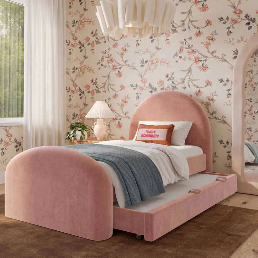 Moon Rose Upcycled Chenille Twin Bed