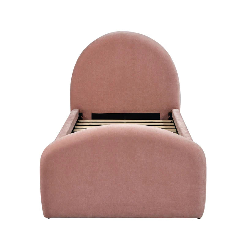 Moon Rose Upcycled Chenille Twin Trundle Bed