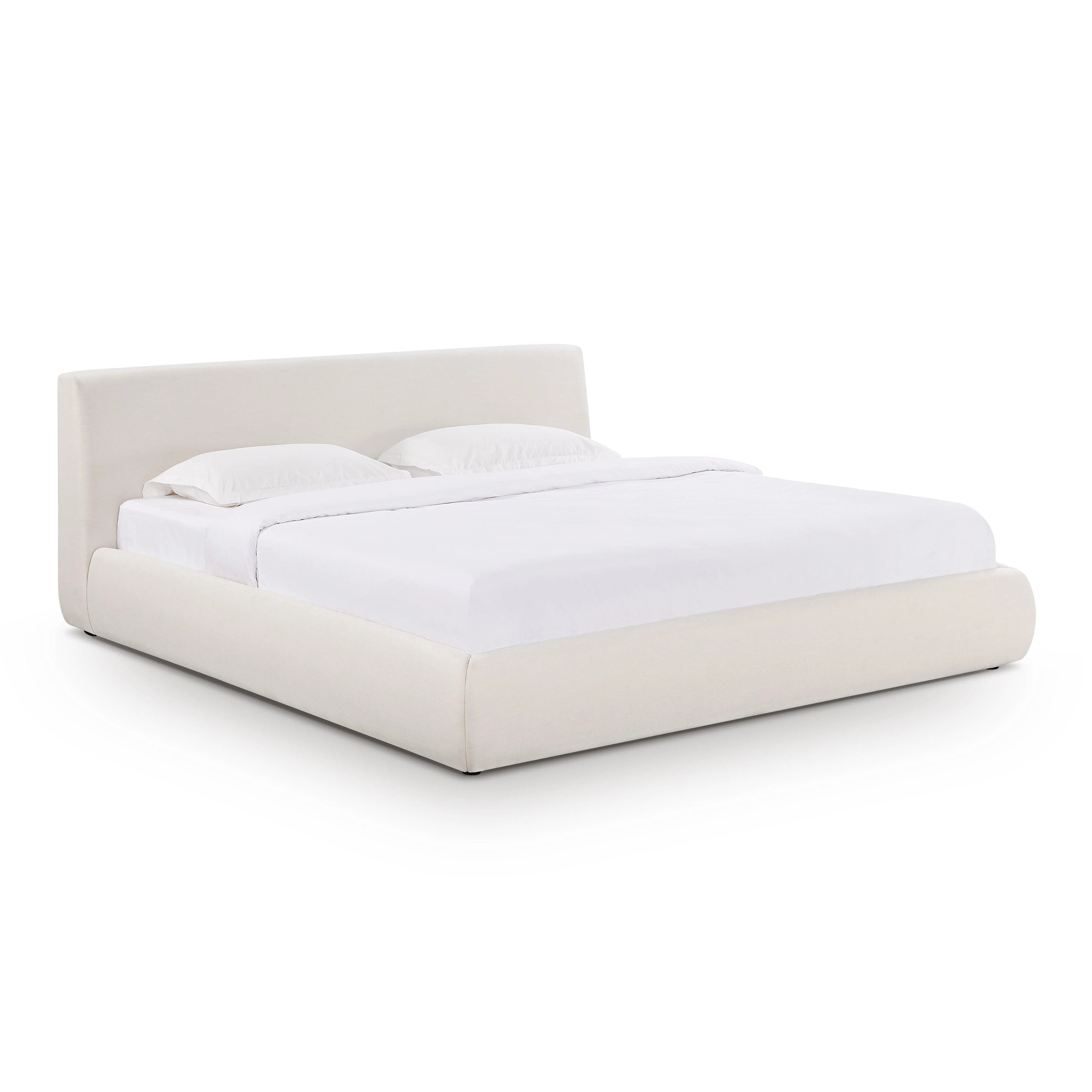 Isla Cream Upcycled Performance Linen Bed