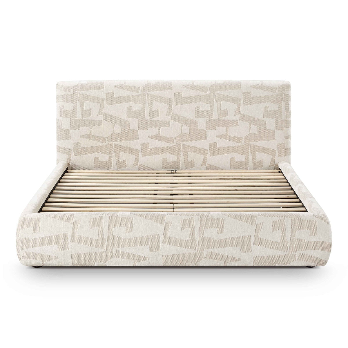 Isla Cream Jacquard Pattern Queen Bed