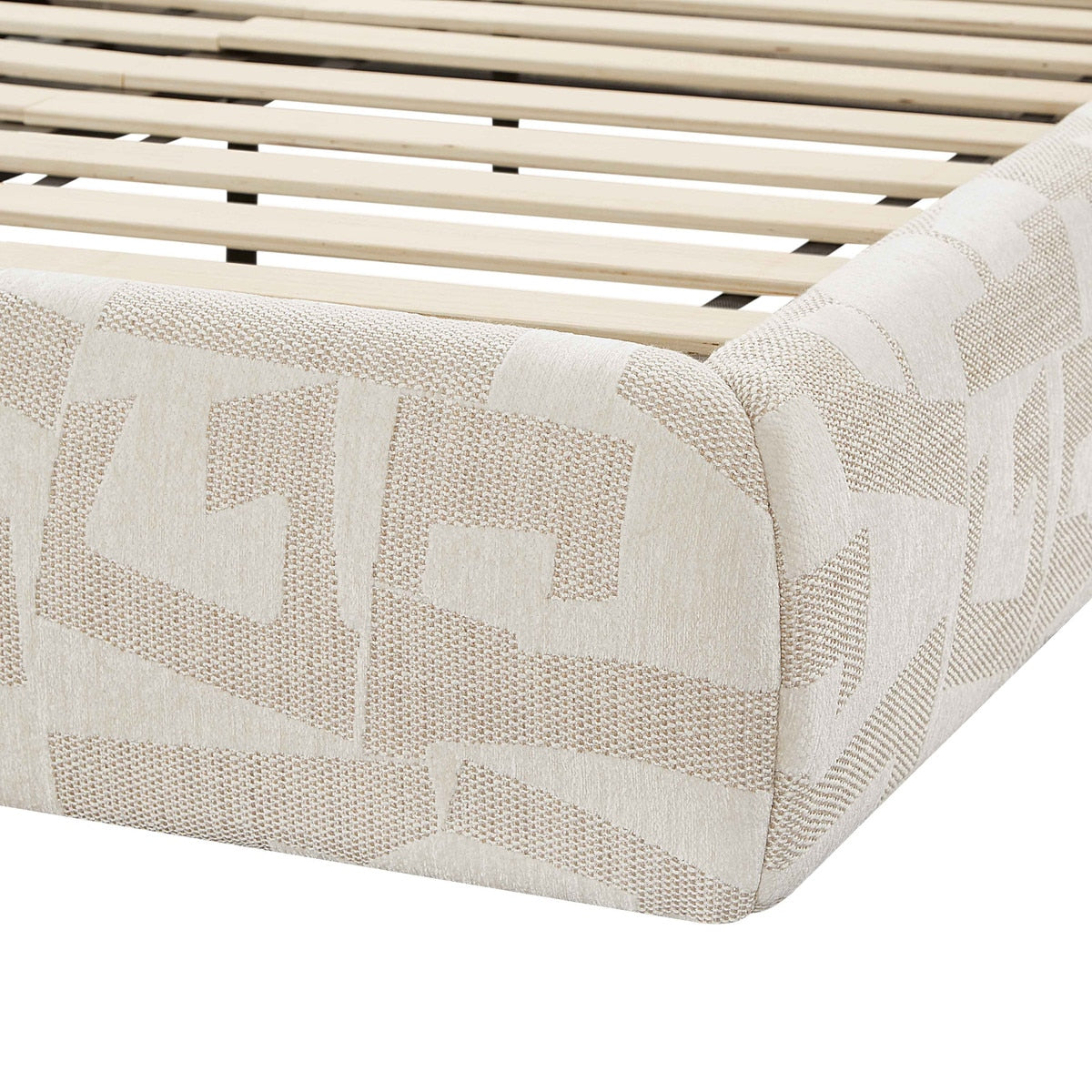 Isla Cream Jacquard Pattern Queen Bed