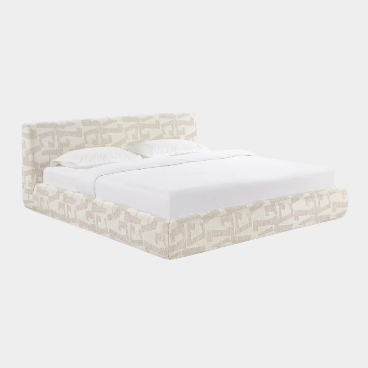 Isla Cream Jacquard Pattern King Bed