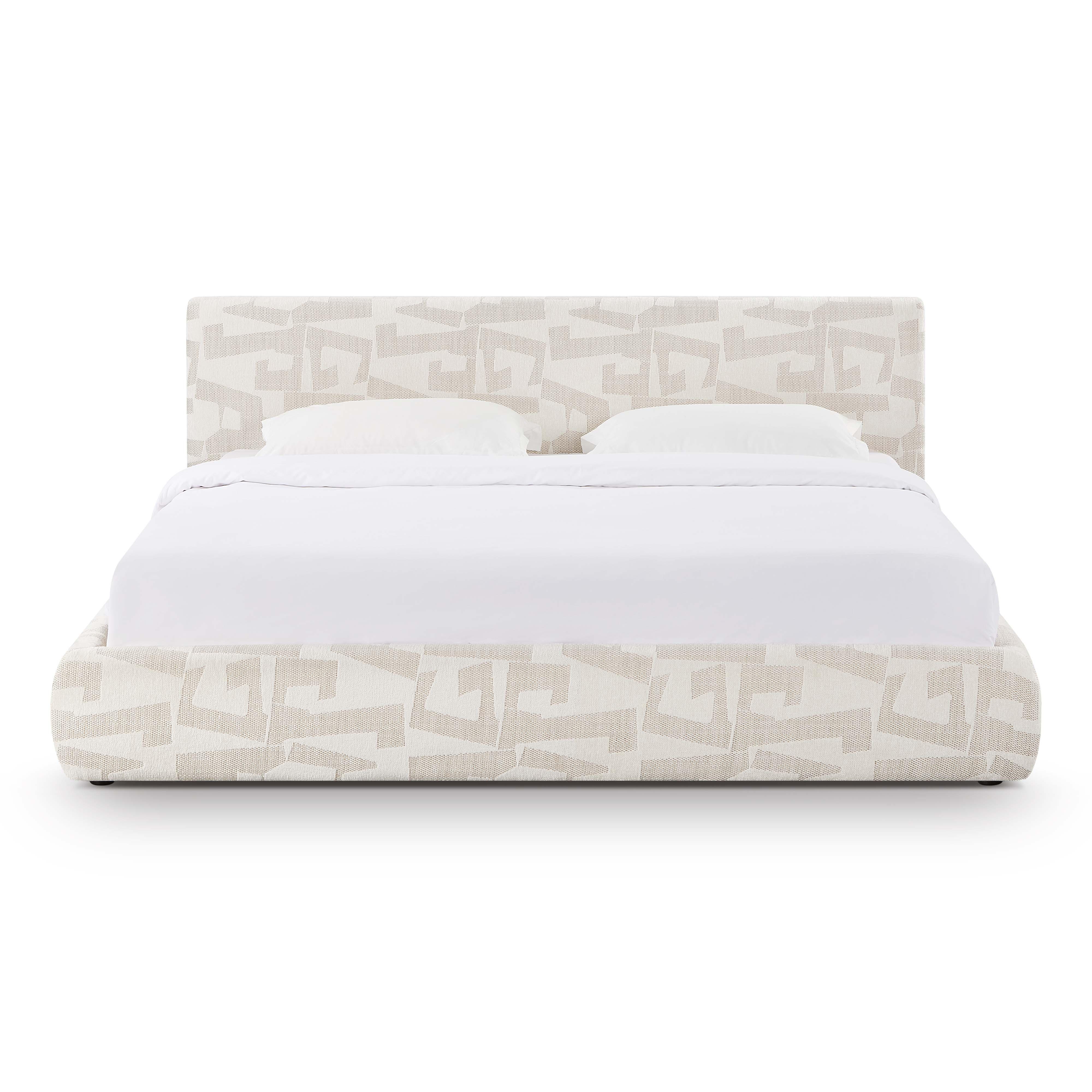 Isla Cream Jacquard Pattern Bed