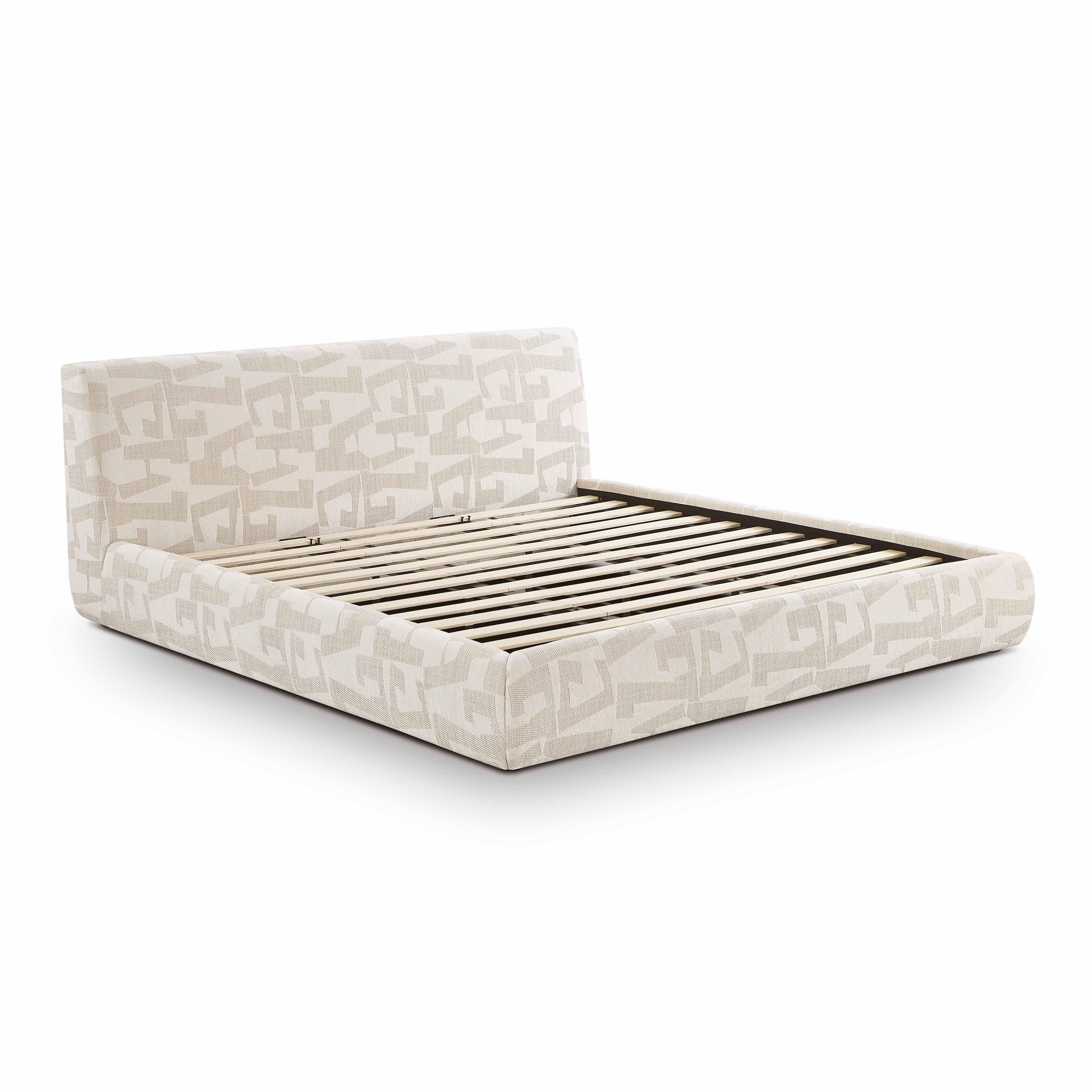 Isla Cream Jacquard Pattern Bed