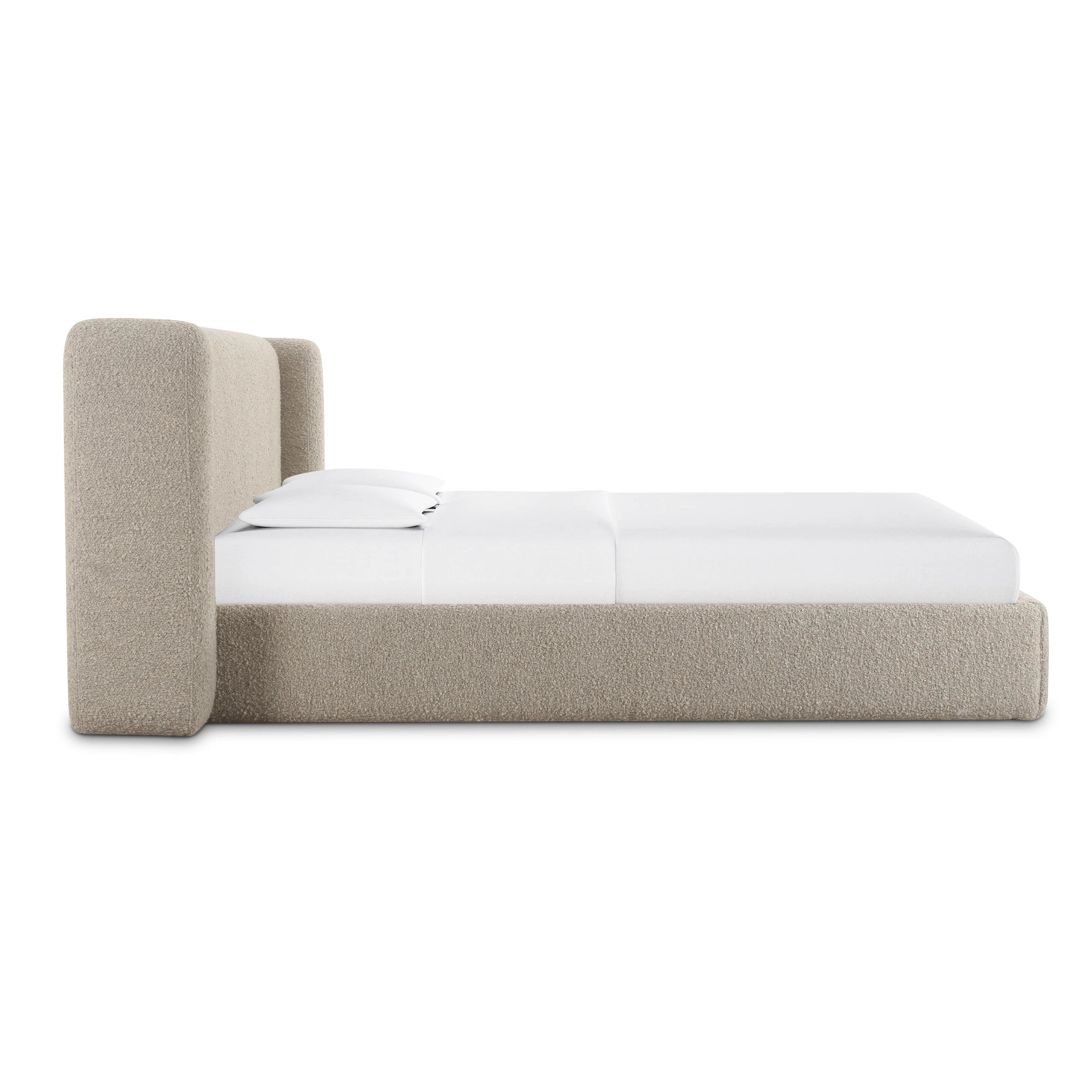 Babette Tan Contract-Grade Boucle Bed