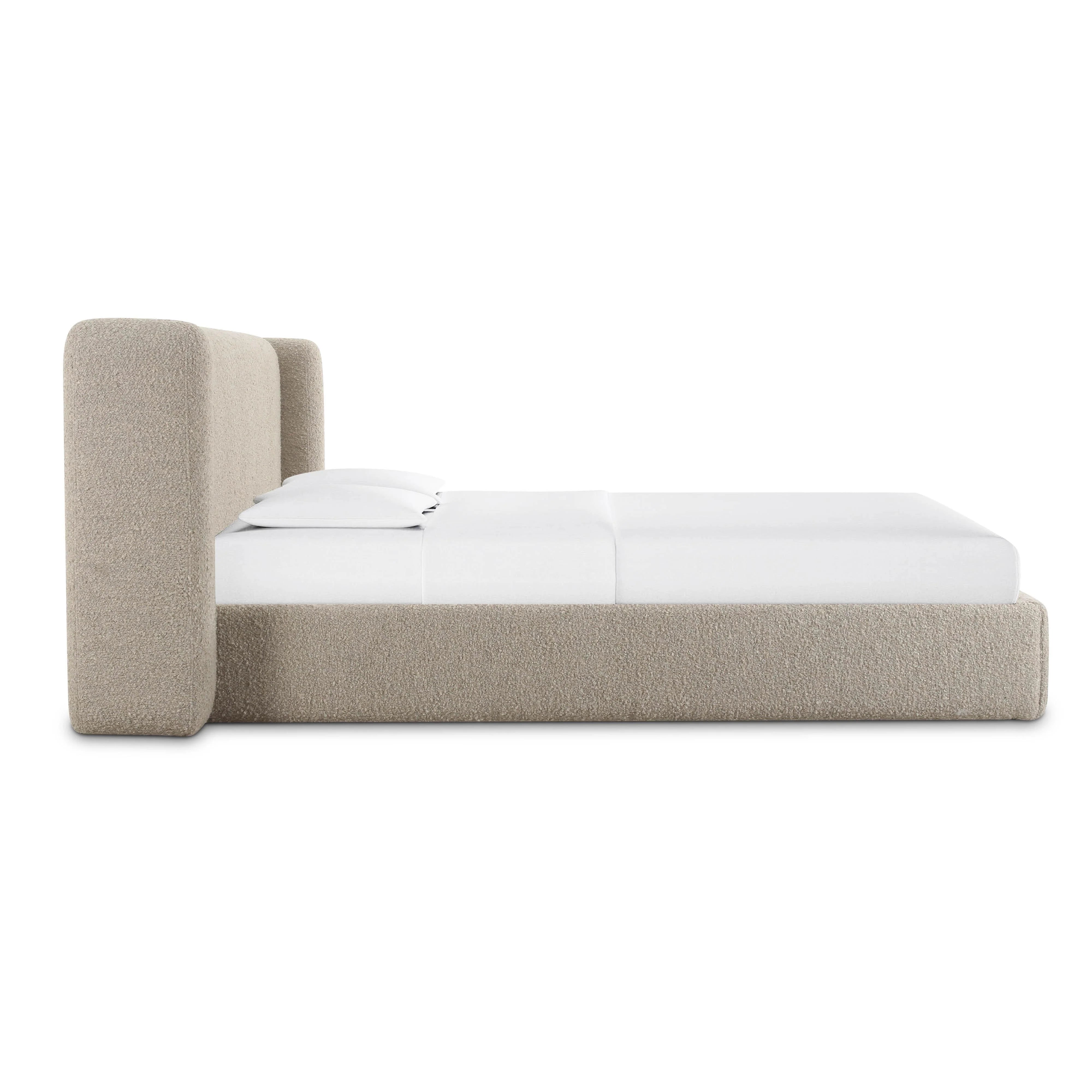 Babette Tan Contract-Grade Boucle Bed