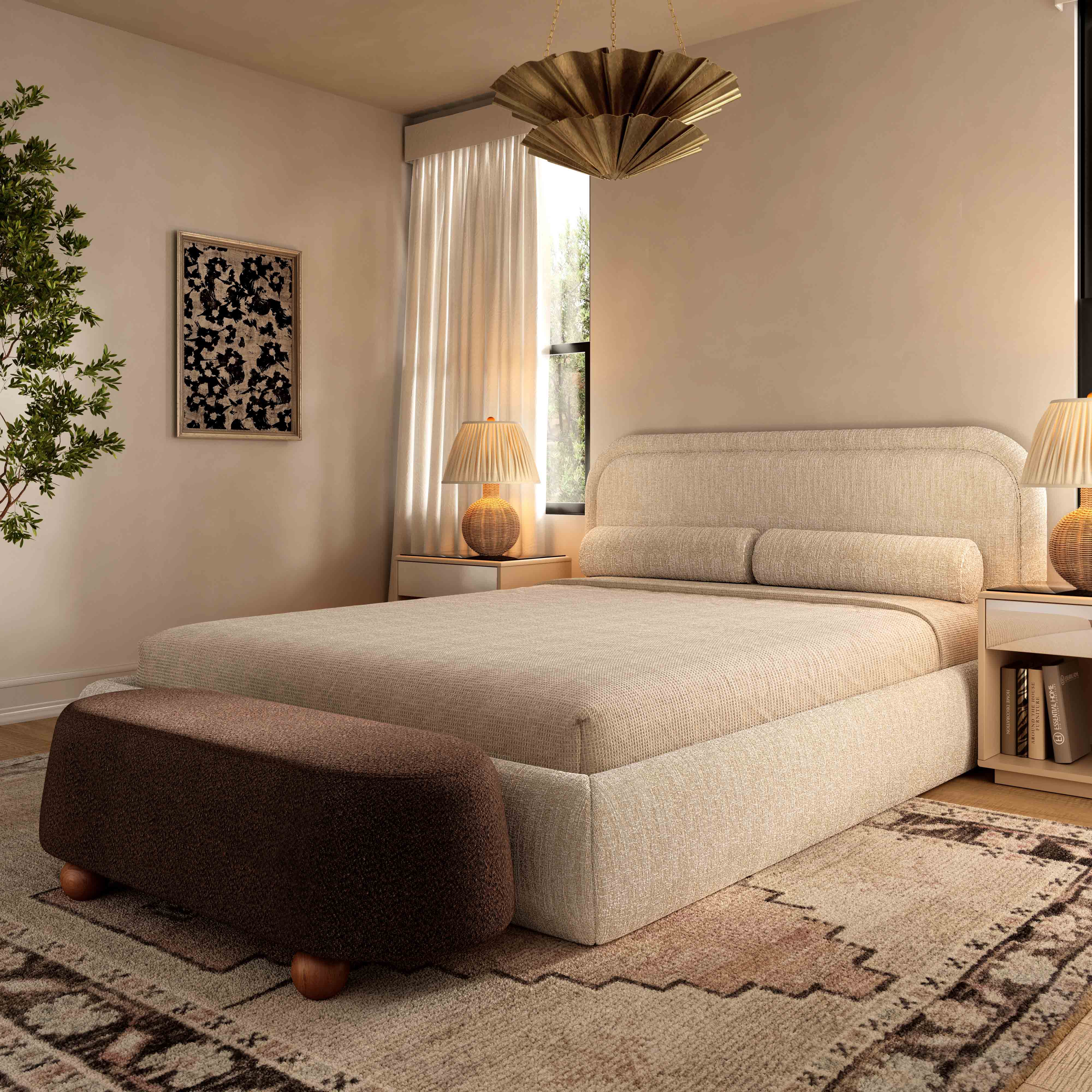 Murielle Textured Performance Boucle Bed