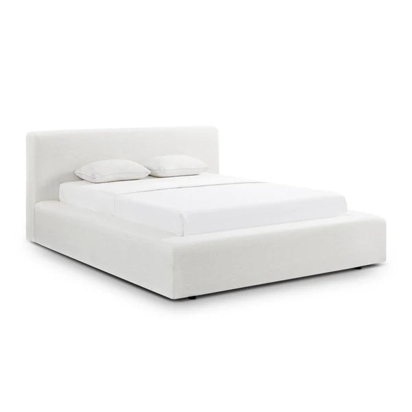 Meena Cream Upcycled Linen Storage Bed