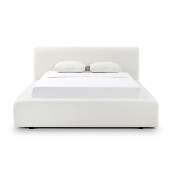 Meena Cream Upcycled Linen Storage Bed