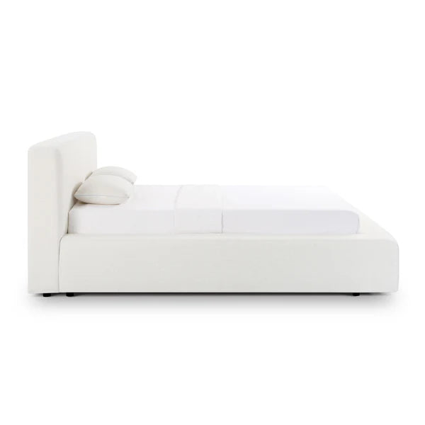Meena Cream Upcycled Linen Storage Bed
