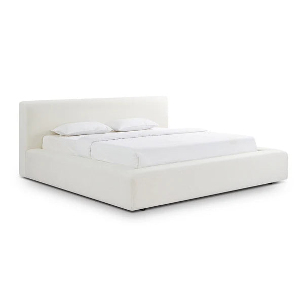 Meena Cream Upcycled Linen Storage Bed