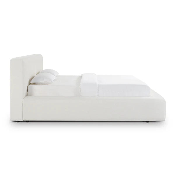 Meena Cream Upcycled Linen Storage Bed