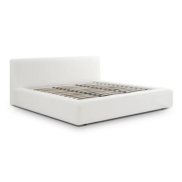 Meena Cream Upcycled Linen Storage Bed