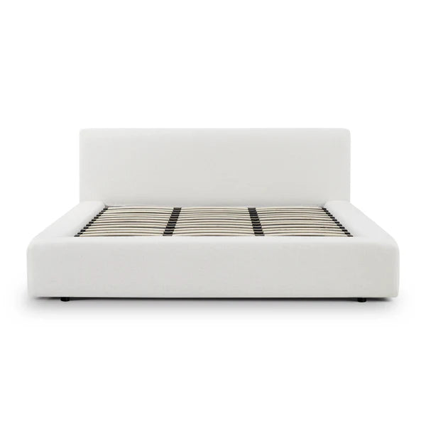 Meena Cream Upcycled Linen Storage Bed