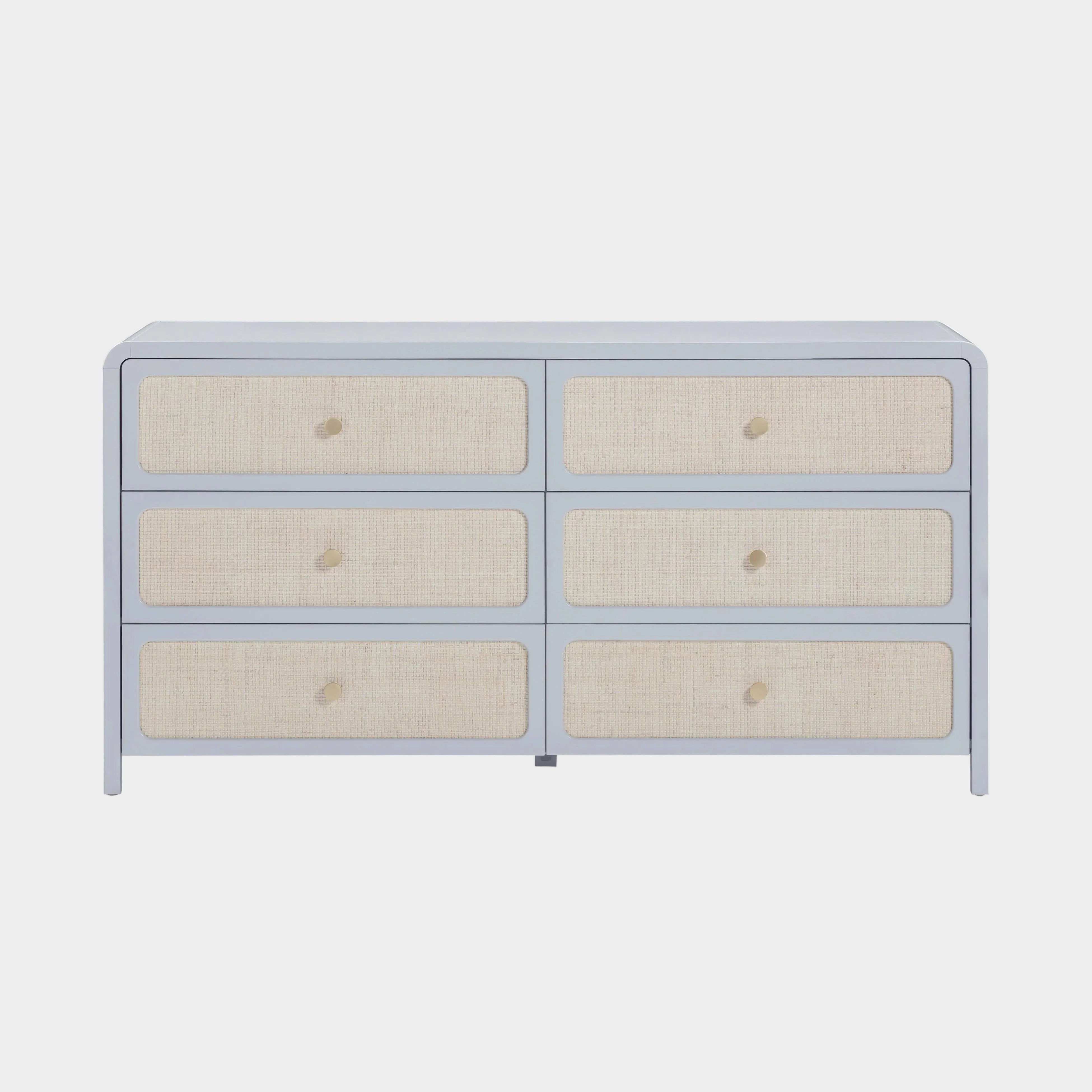 white rattan dresser TOV Furniture Patty White 6 Drawer Dresser Wayfair Dressers & Chests