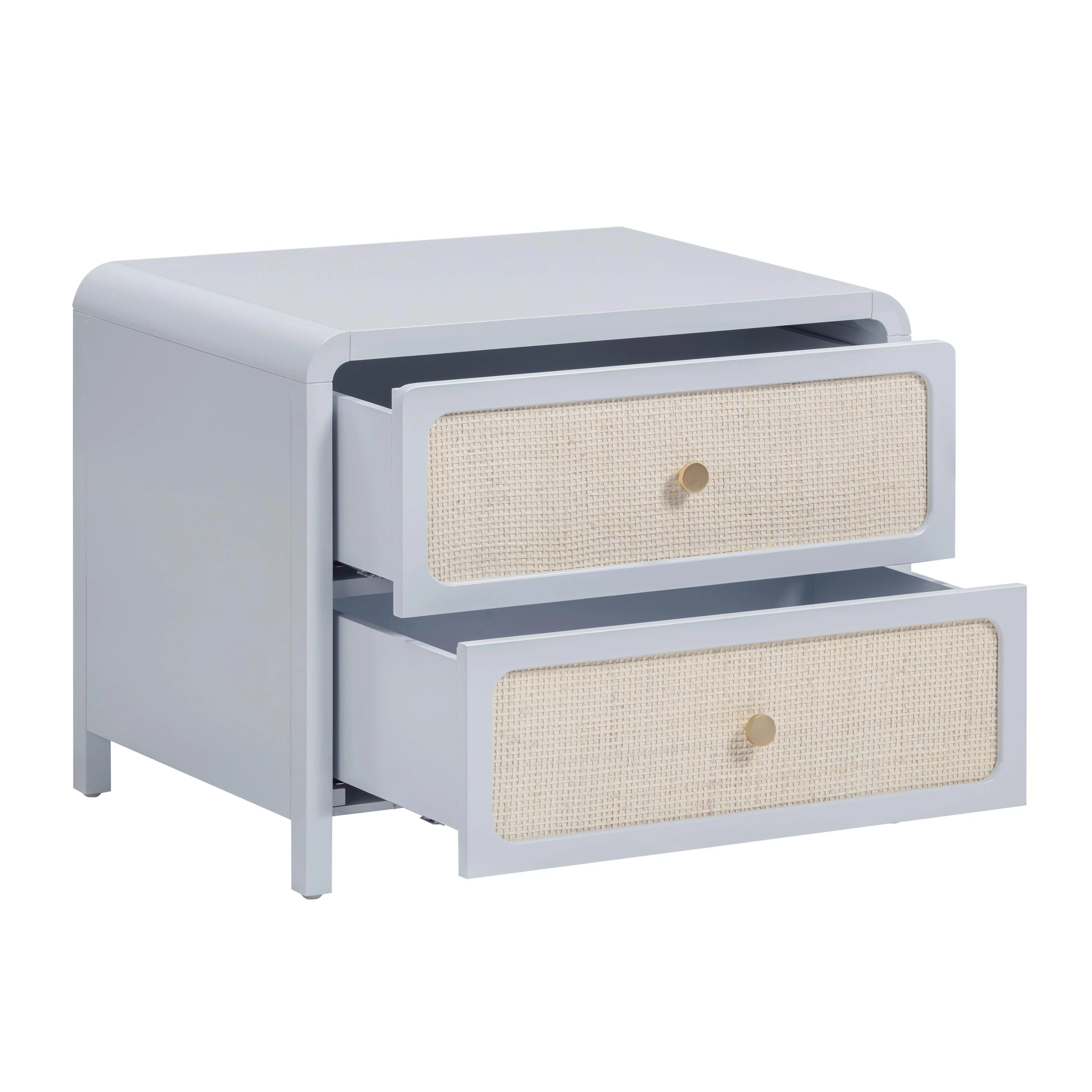 Patty 28" Rattan 2 Drawer Nightstand