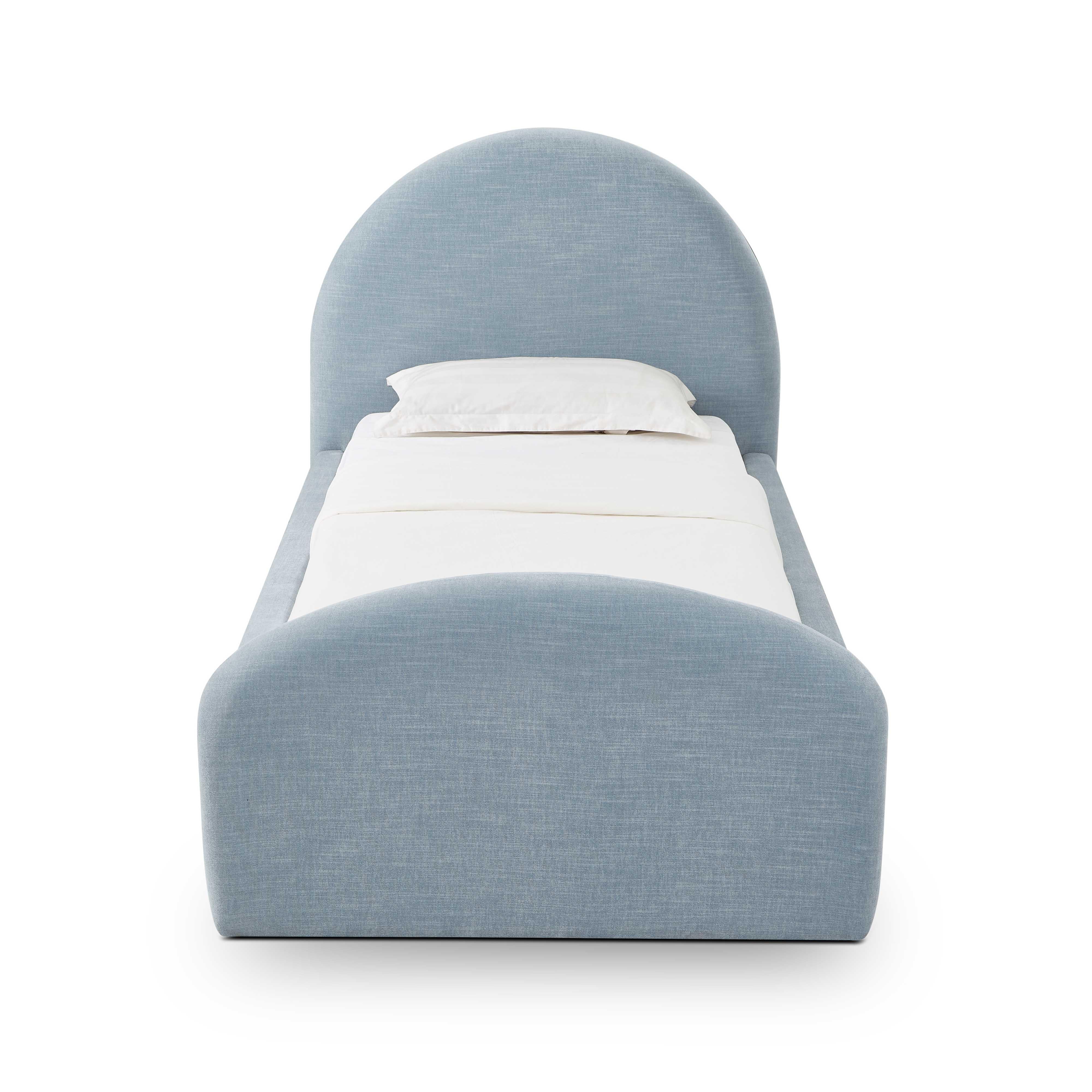 Moon Chambray Blue Performance Chenille Twin Bed