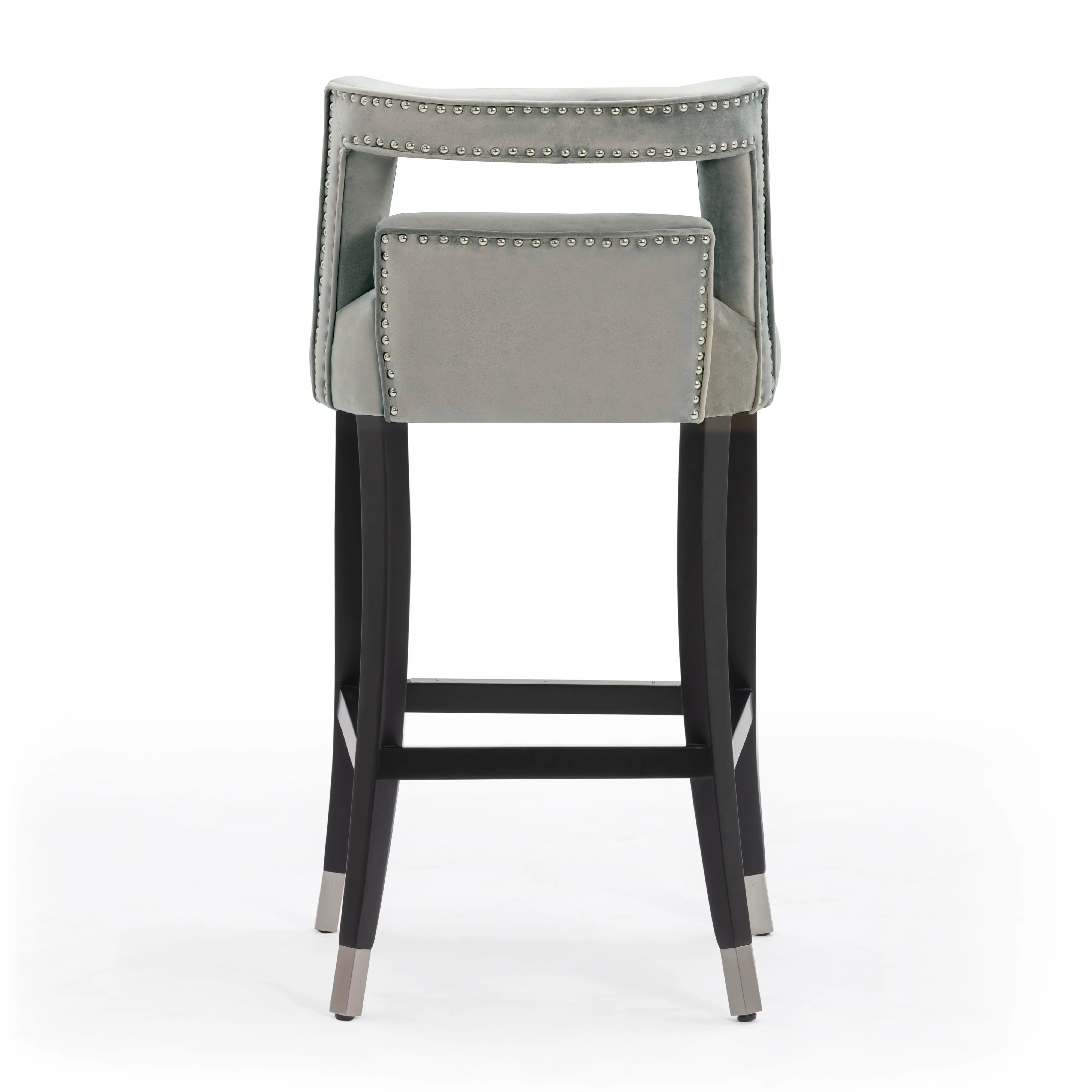 Tabouret de bar en velours bleu marine Hart