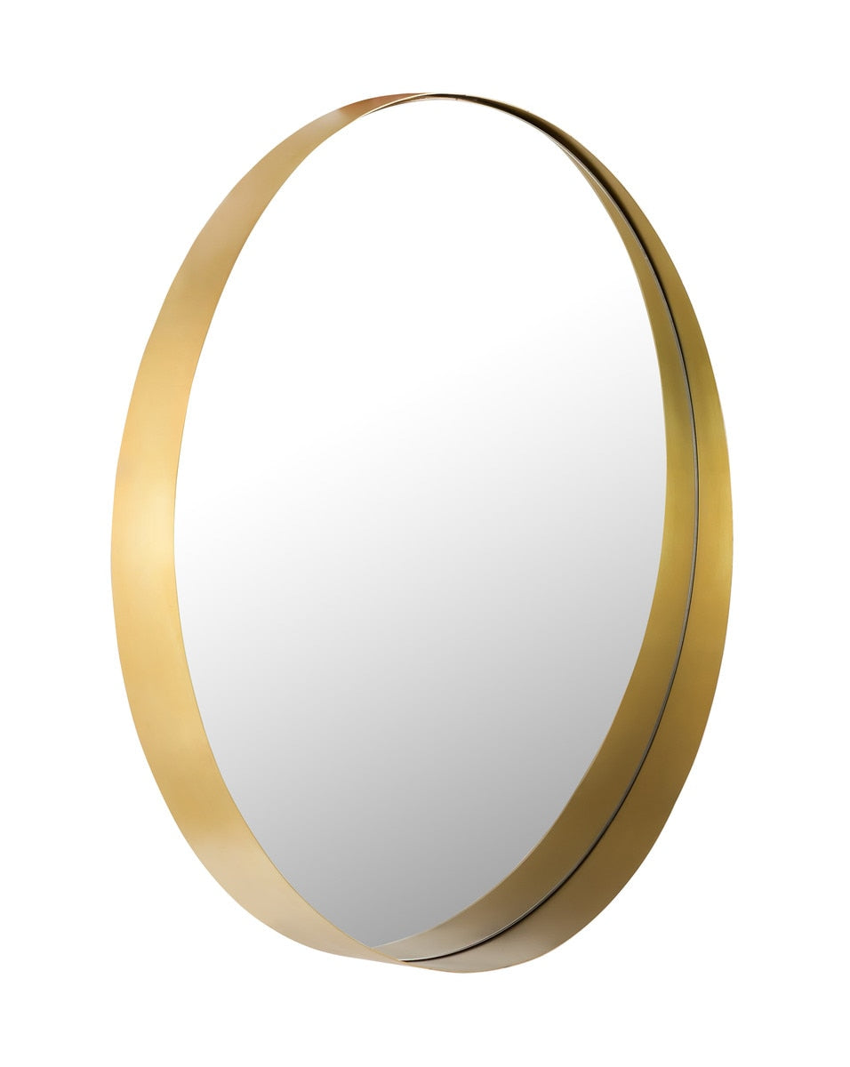 Rella Brass 23" Round Wall Mirror