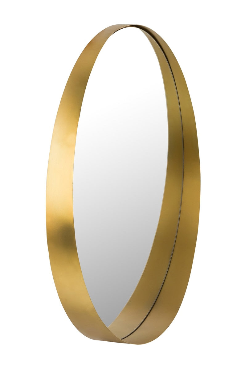 Rella Brass 23" Round Wall Mirror