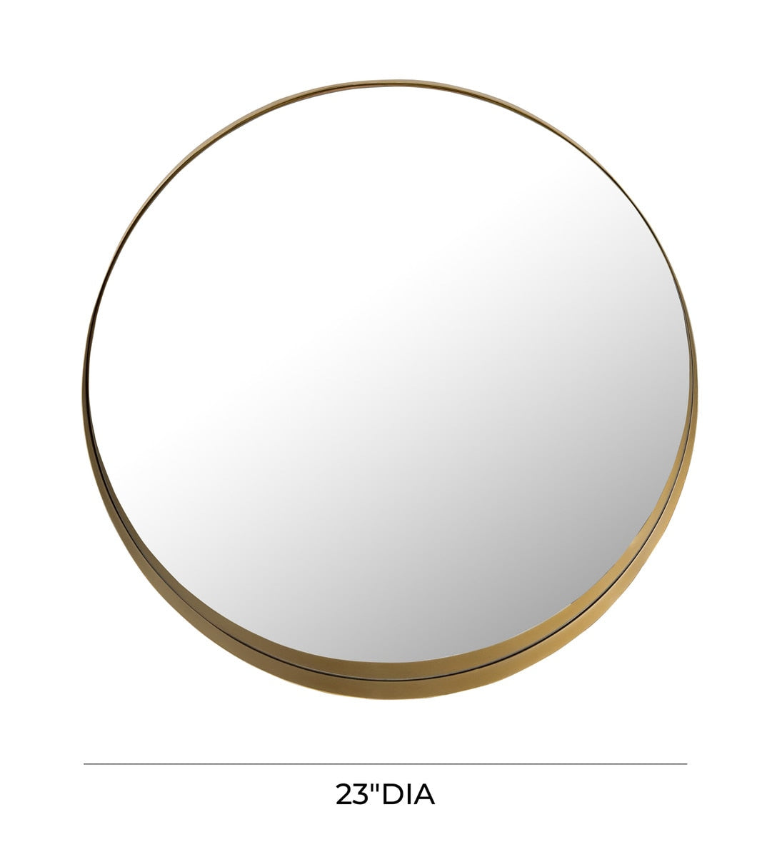 Rella Brass 23" Round Wall Mirror