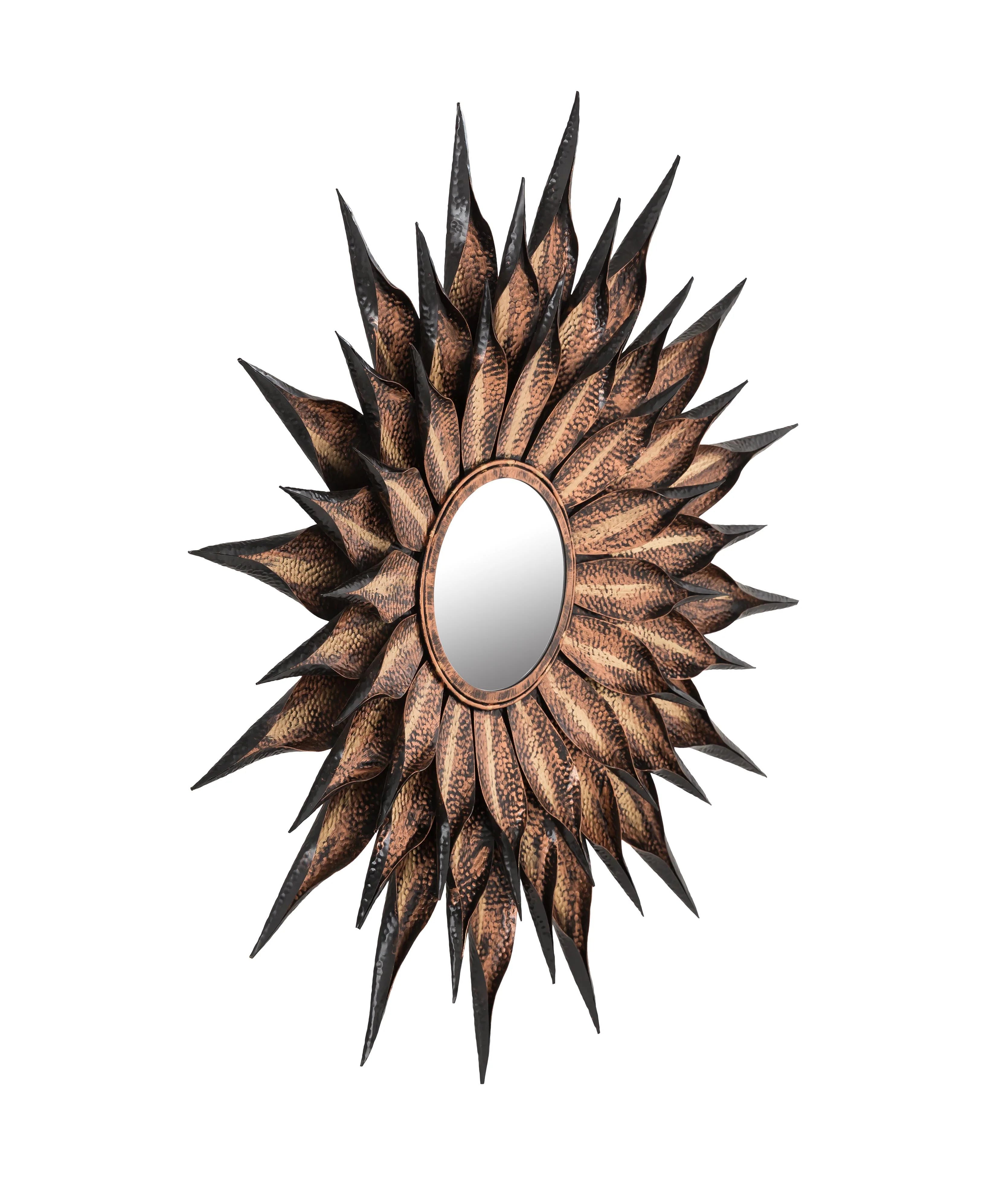 Sunflower 36" Antique Wall Mirror