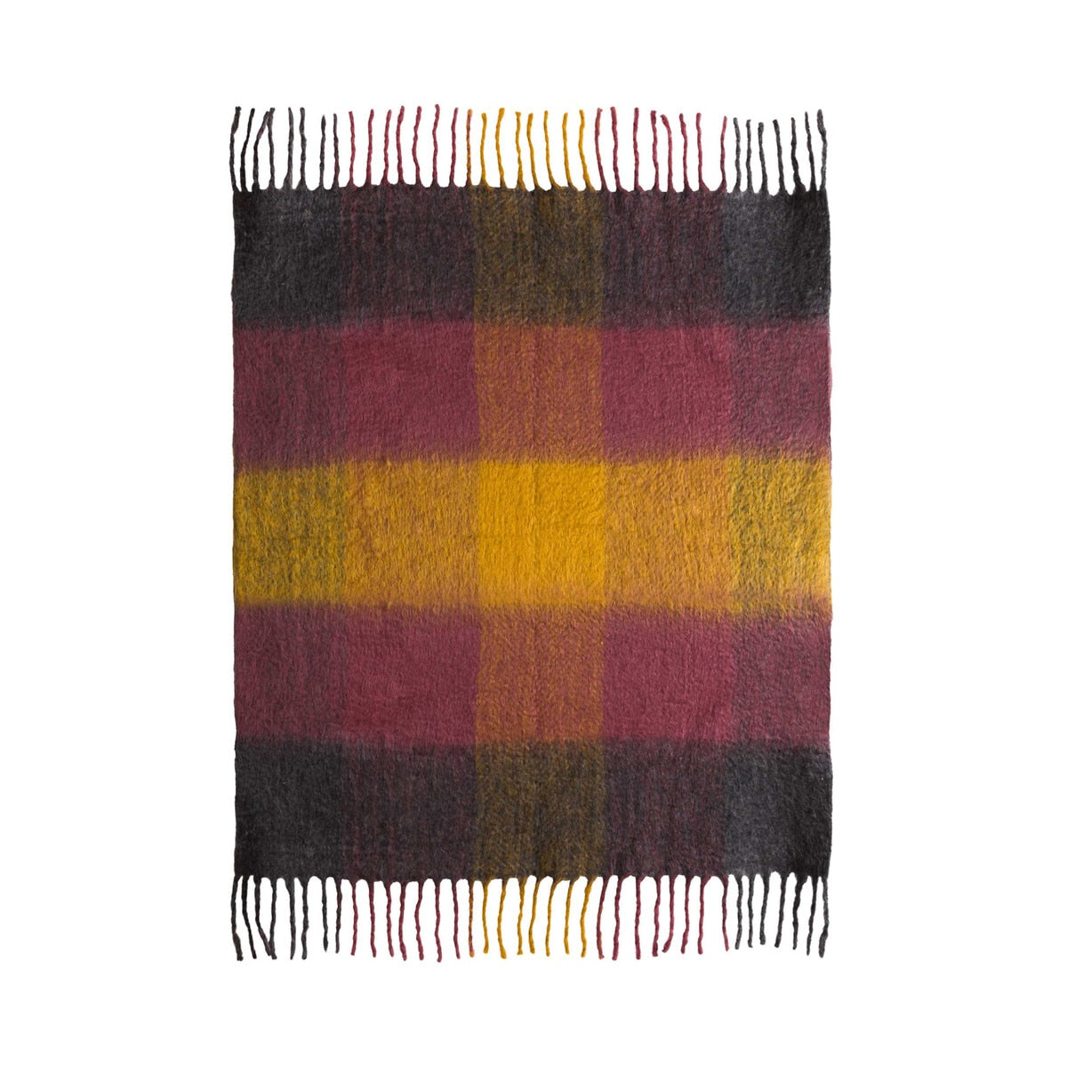 Afrino Wool Colored Throw