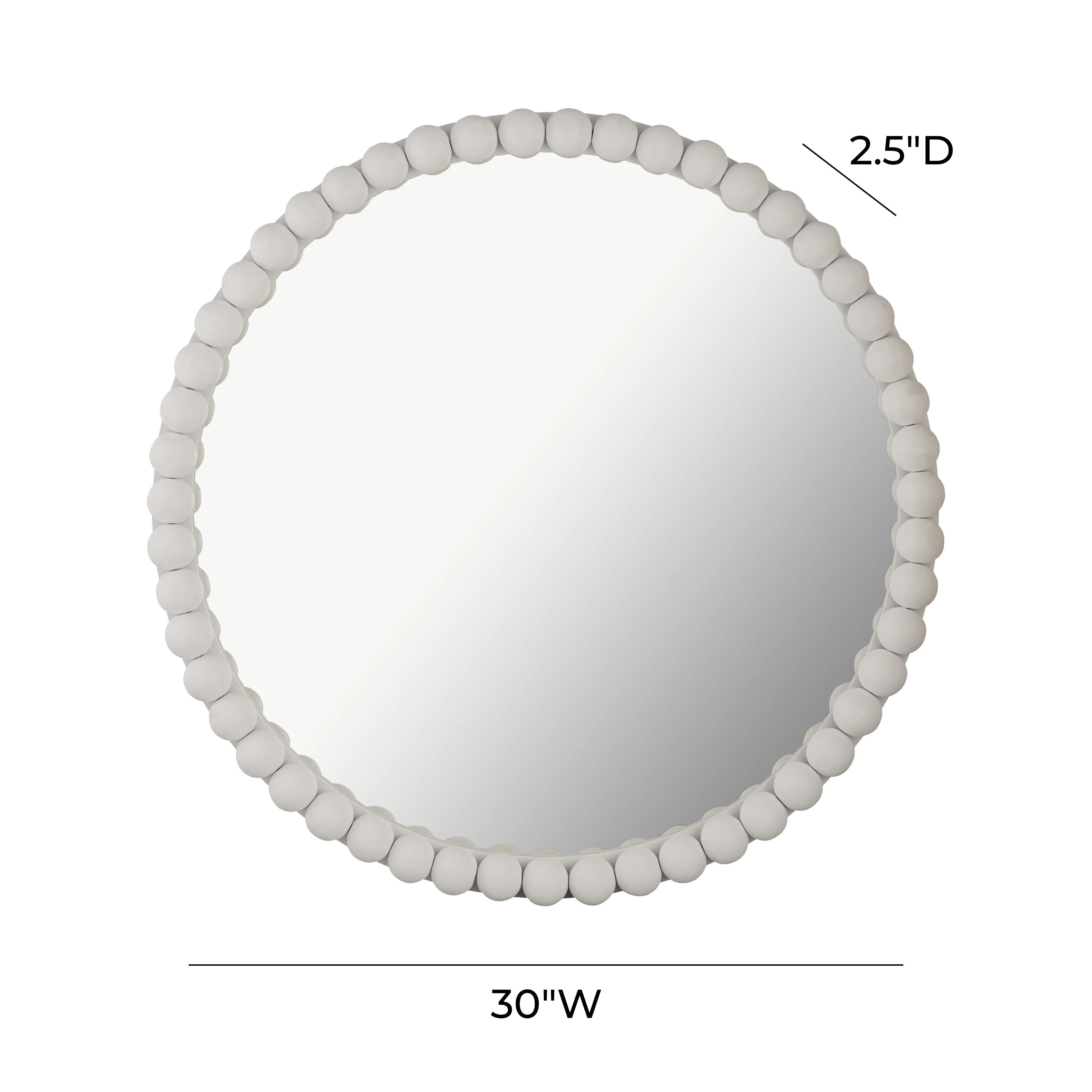 Miroir en bois blanc Baria