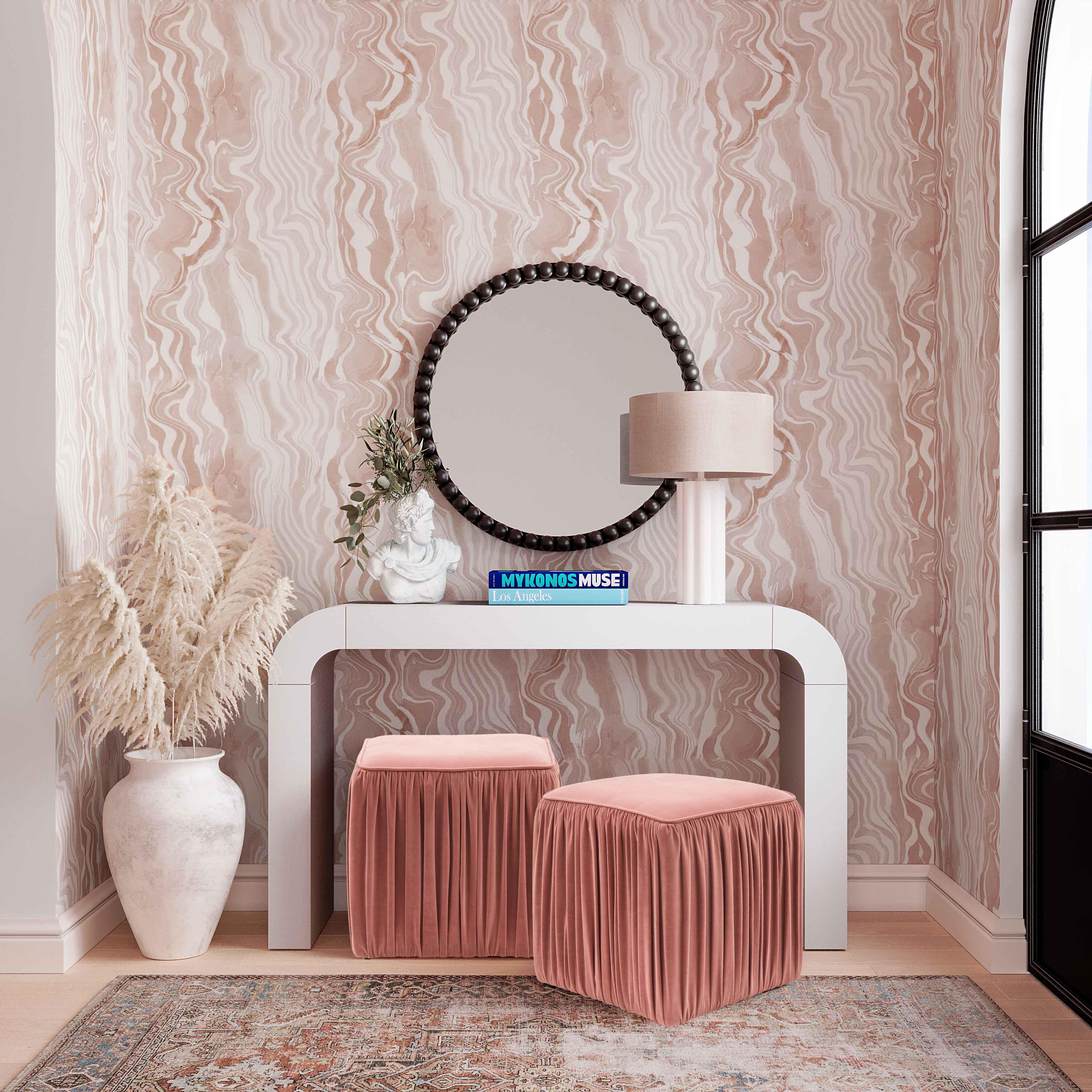 Miroir en bois blanc Baria