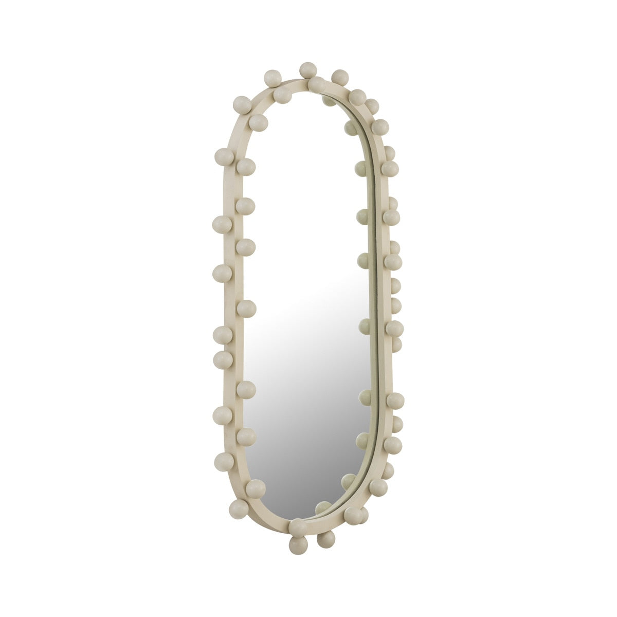 Bubbles Ivory Oval Wall Mirror