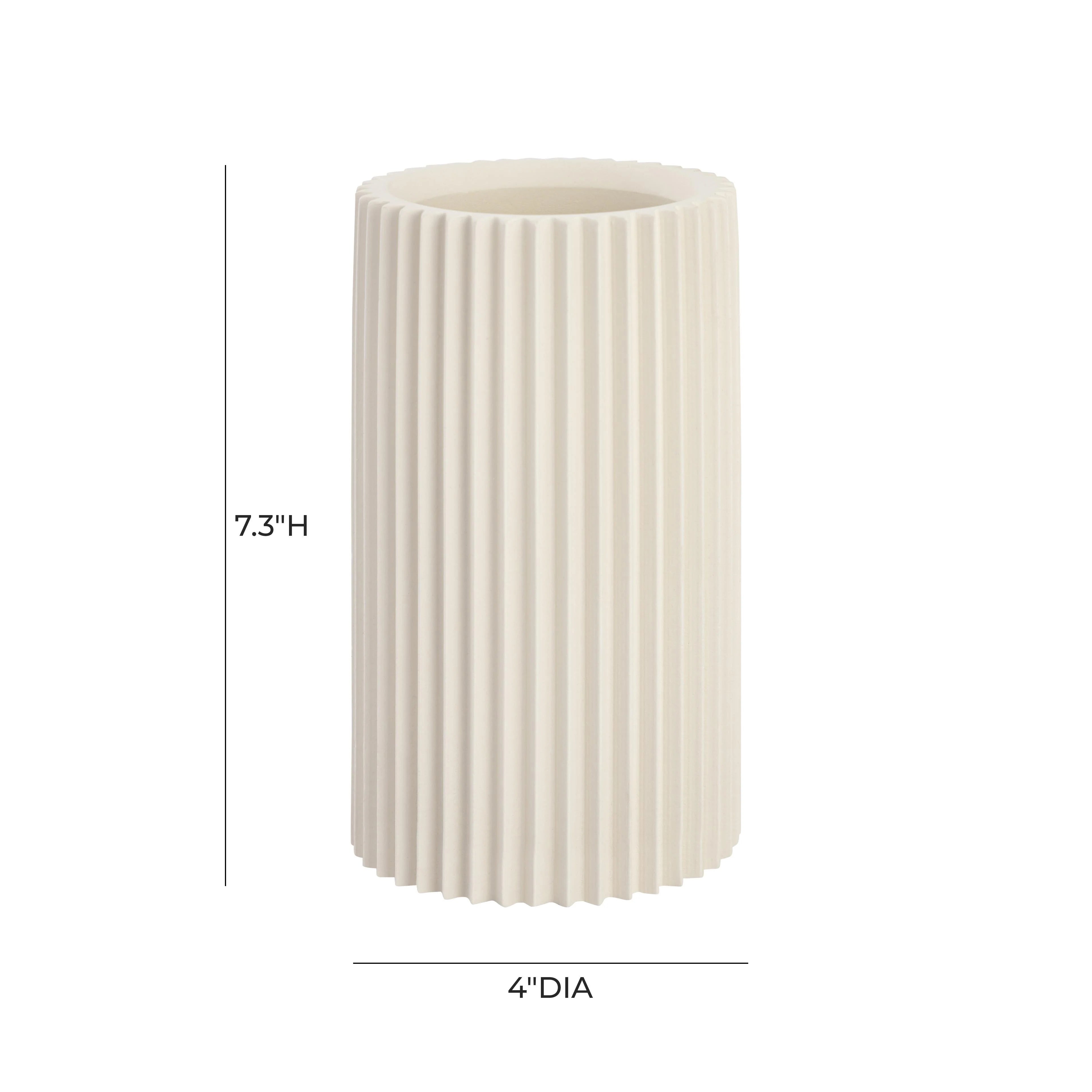 Vase de table en béton blanc Jenna