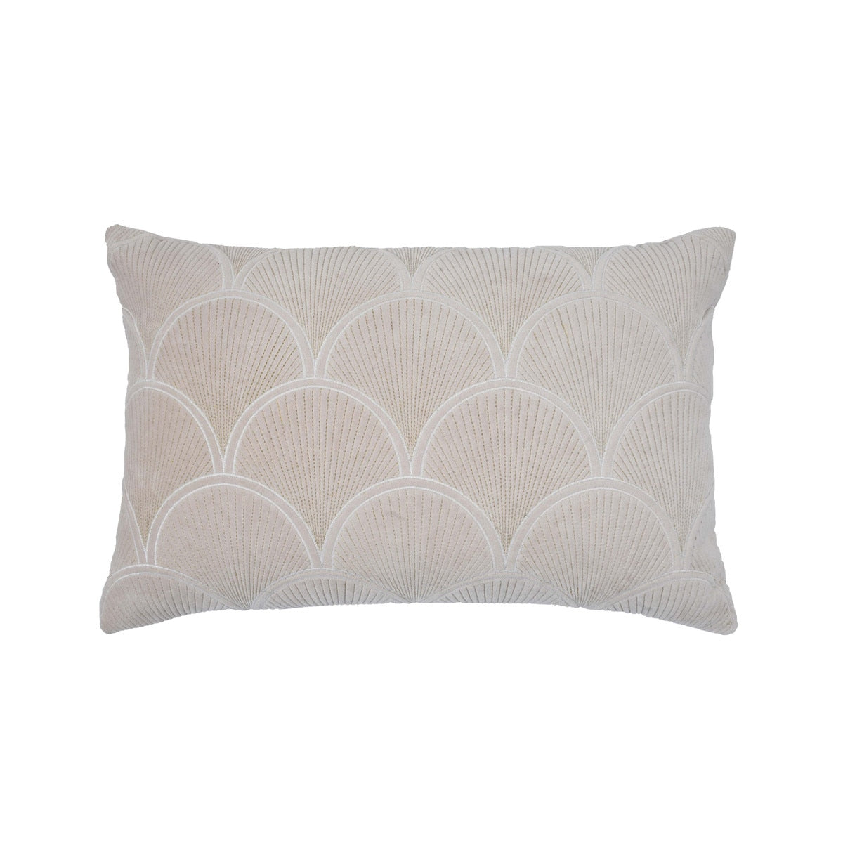 Destiny White Woven 24" x 16" Rectangular Cushion