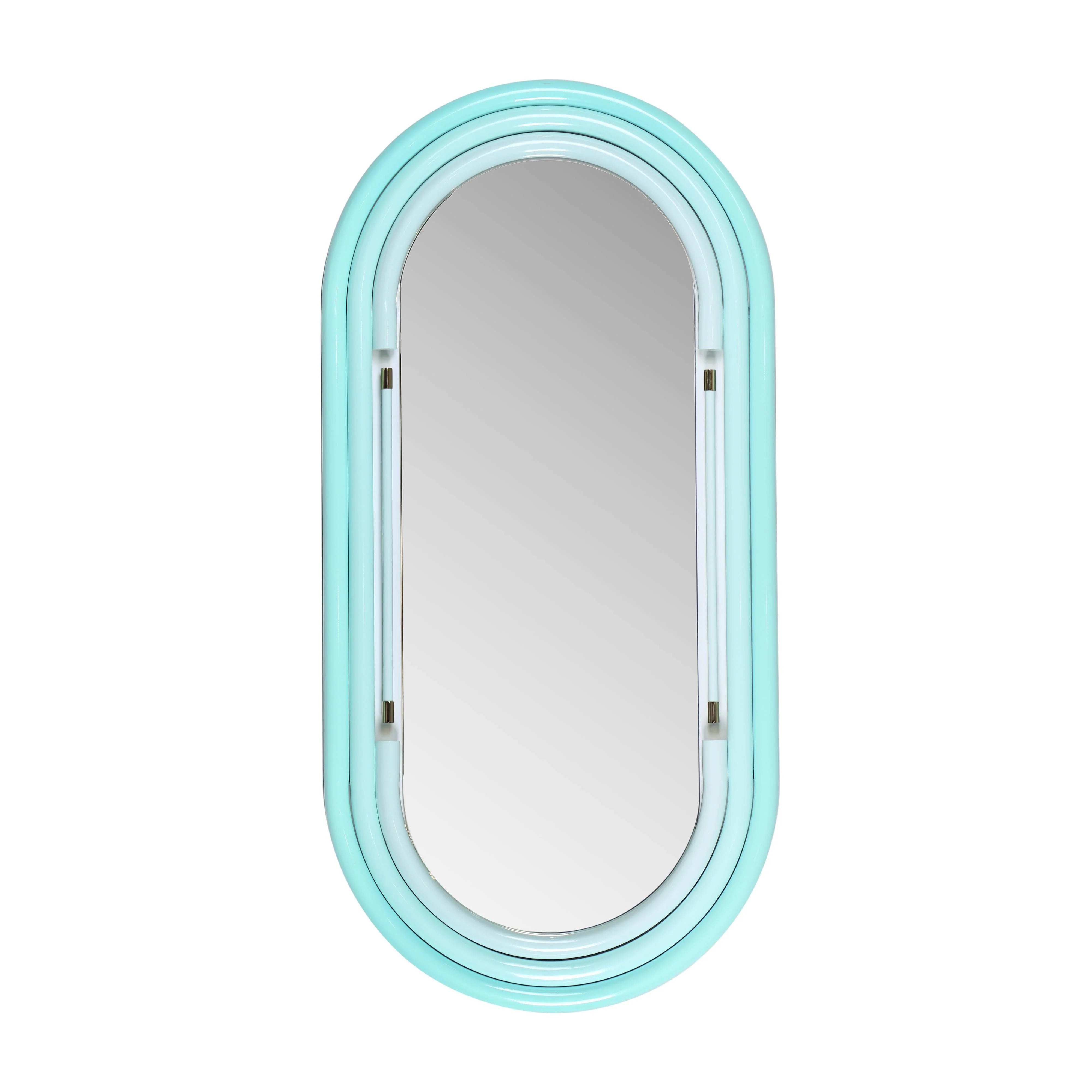 Neon Oval Wall Mirror (26"X50"-28"X58")