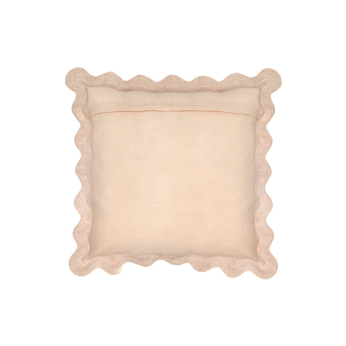 Scalloped Edge  Cotton Velvet Throw Pillow