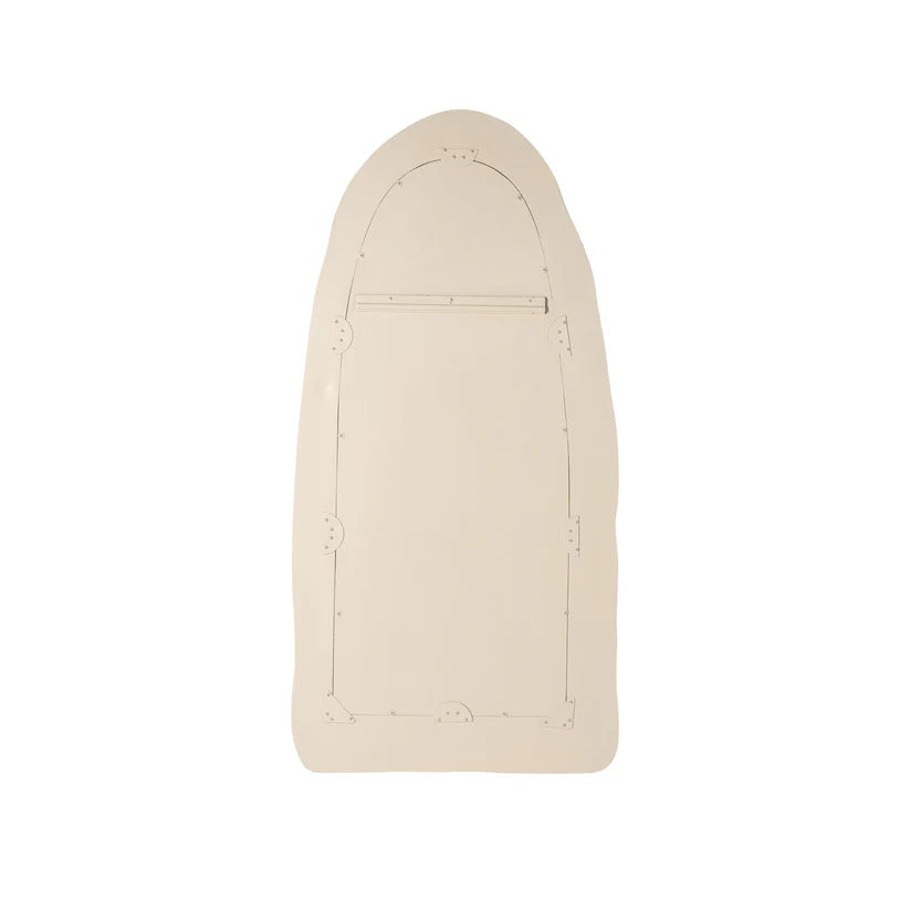 Kaia Cream Textured Small Floor Mirror