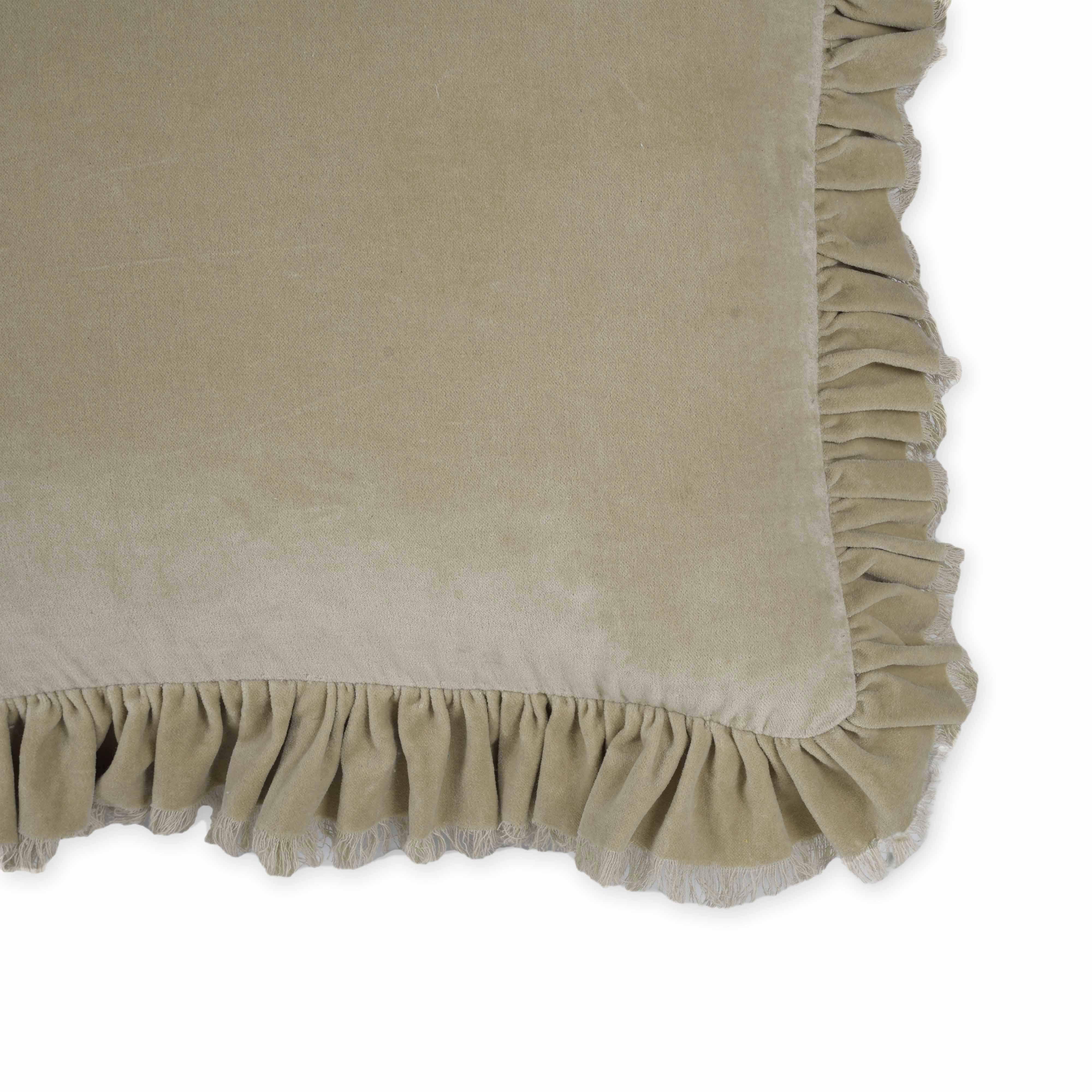 Alessia 20.5" Distressed Velvet Square Throw Pillow