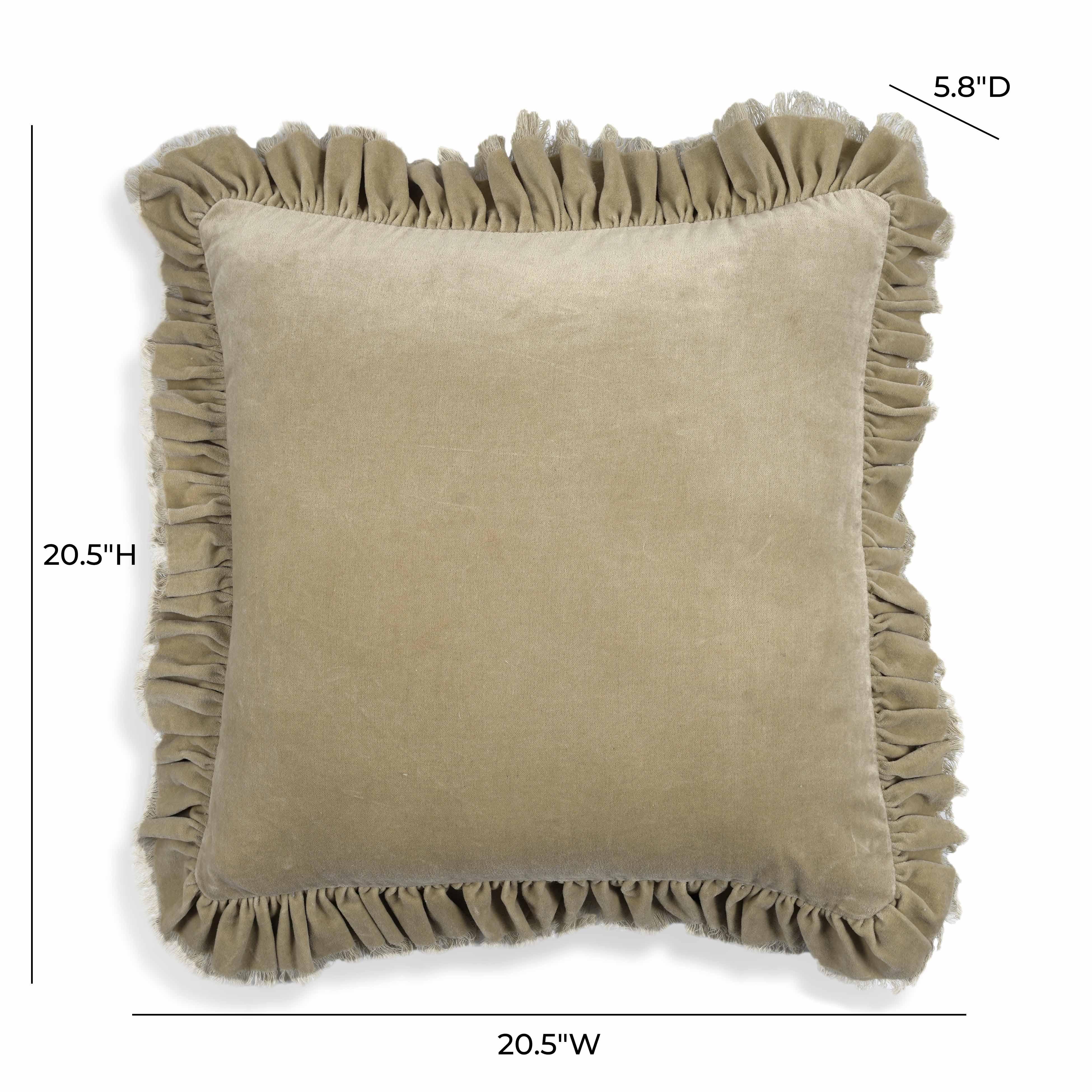 Alessia 20.5" Distressed Velvet Square Throw Pillow