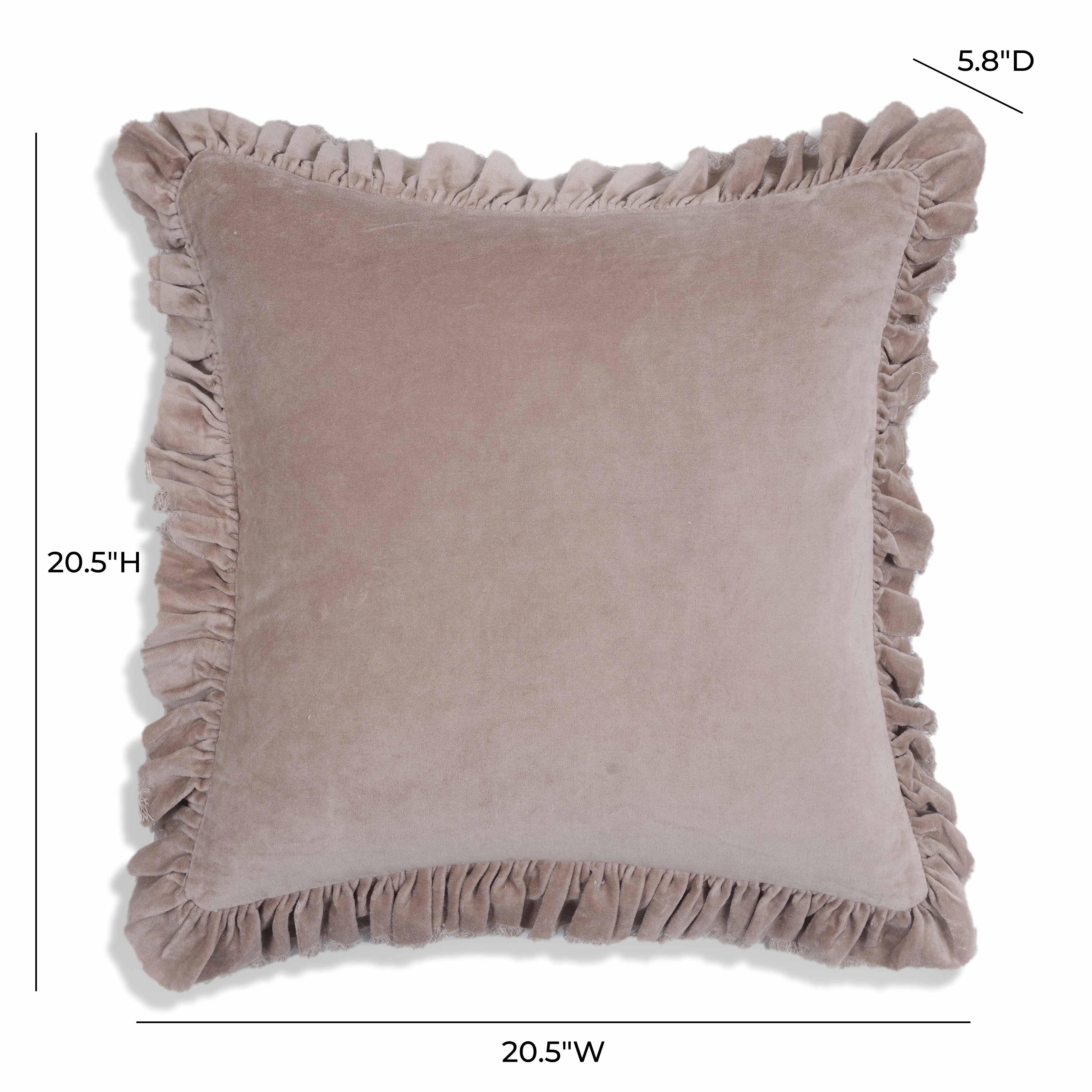 Alessia 20.5" Distressed Velvet Square Throw Pillow