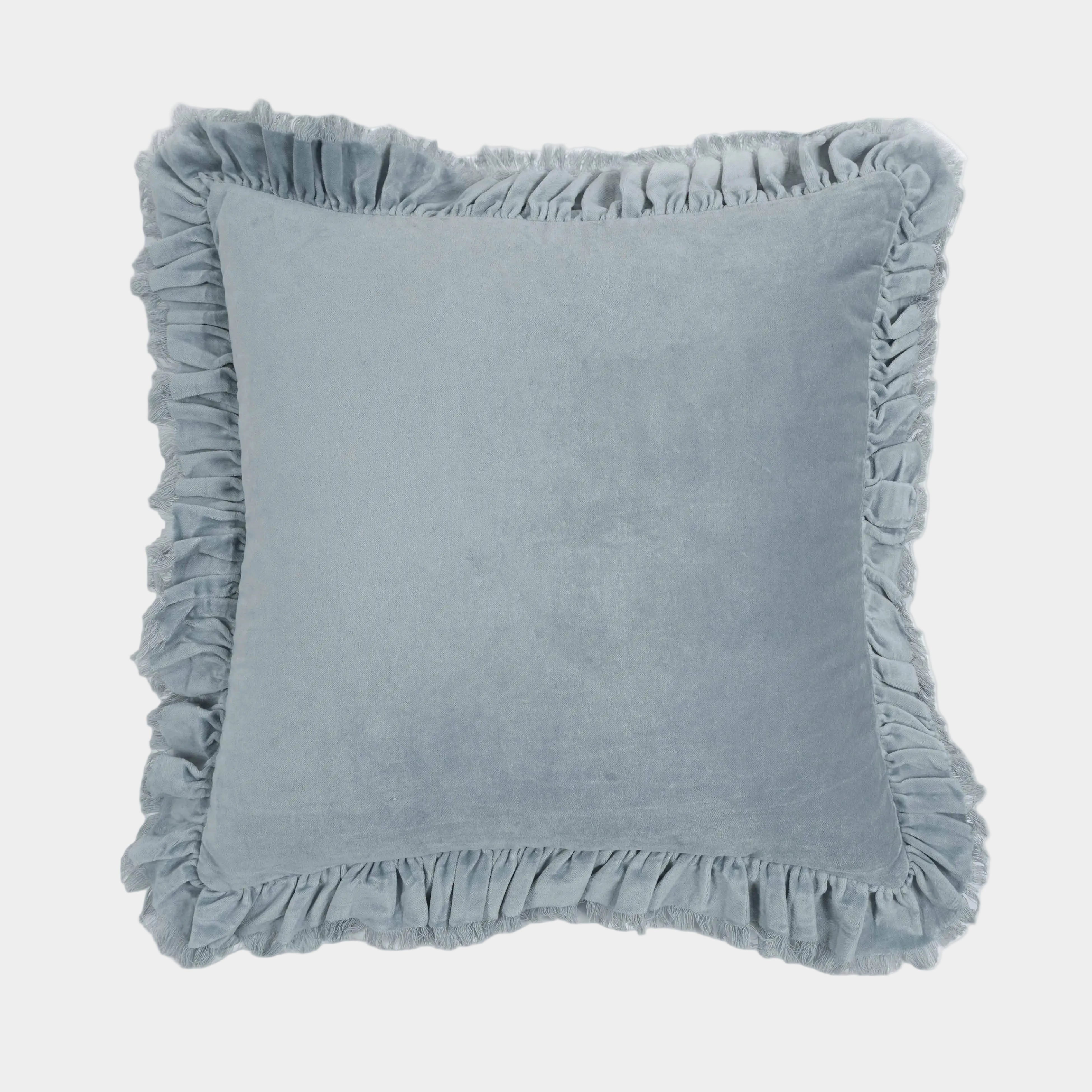 Alessia 20.5" Distressed Velvet Square Throw Pillow