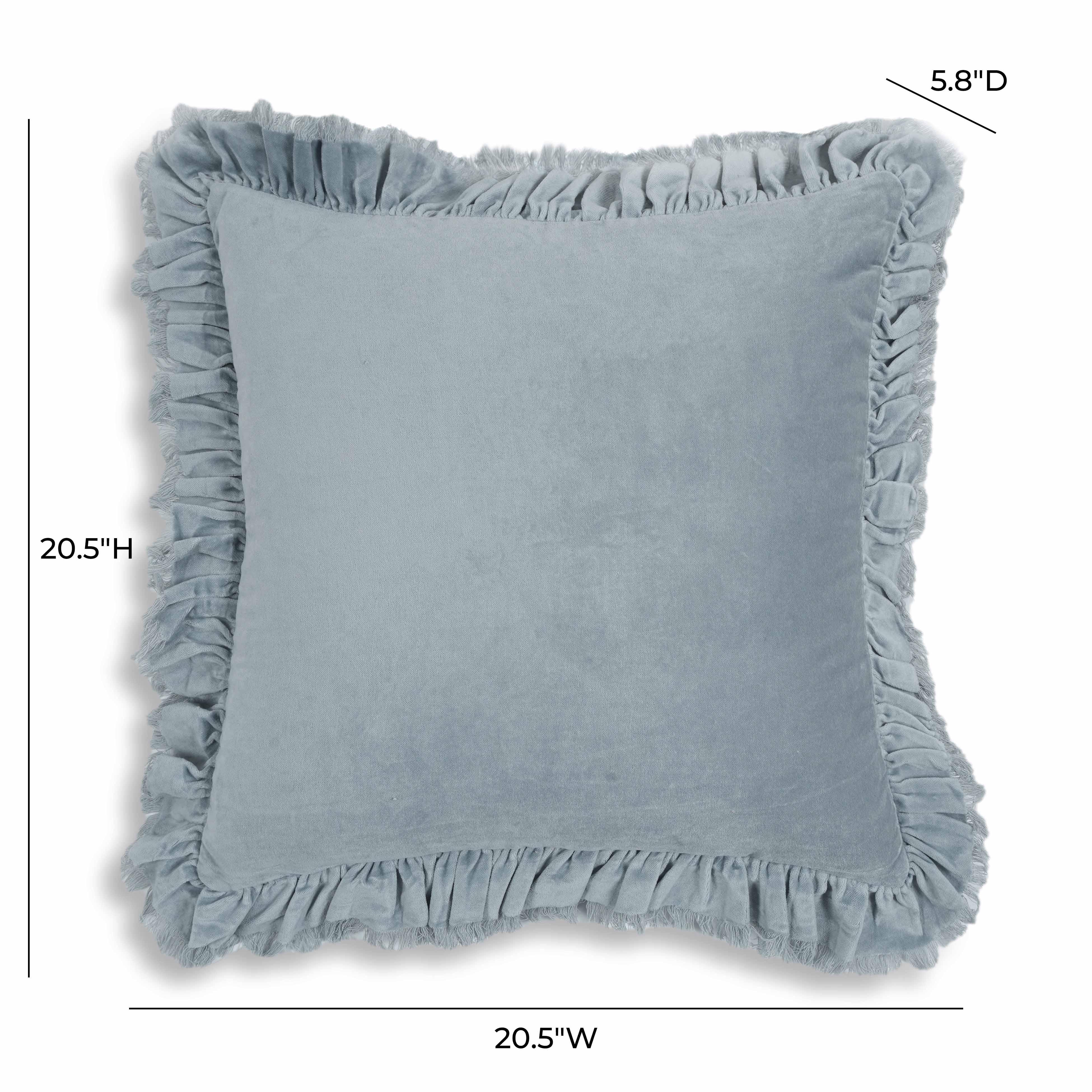 Alessia 20.5" Distressed Velvet Square Throw Pillow