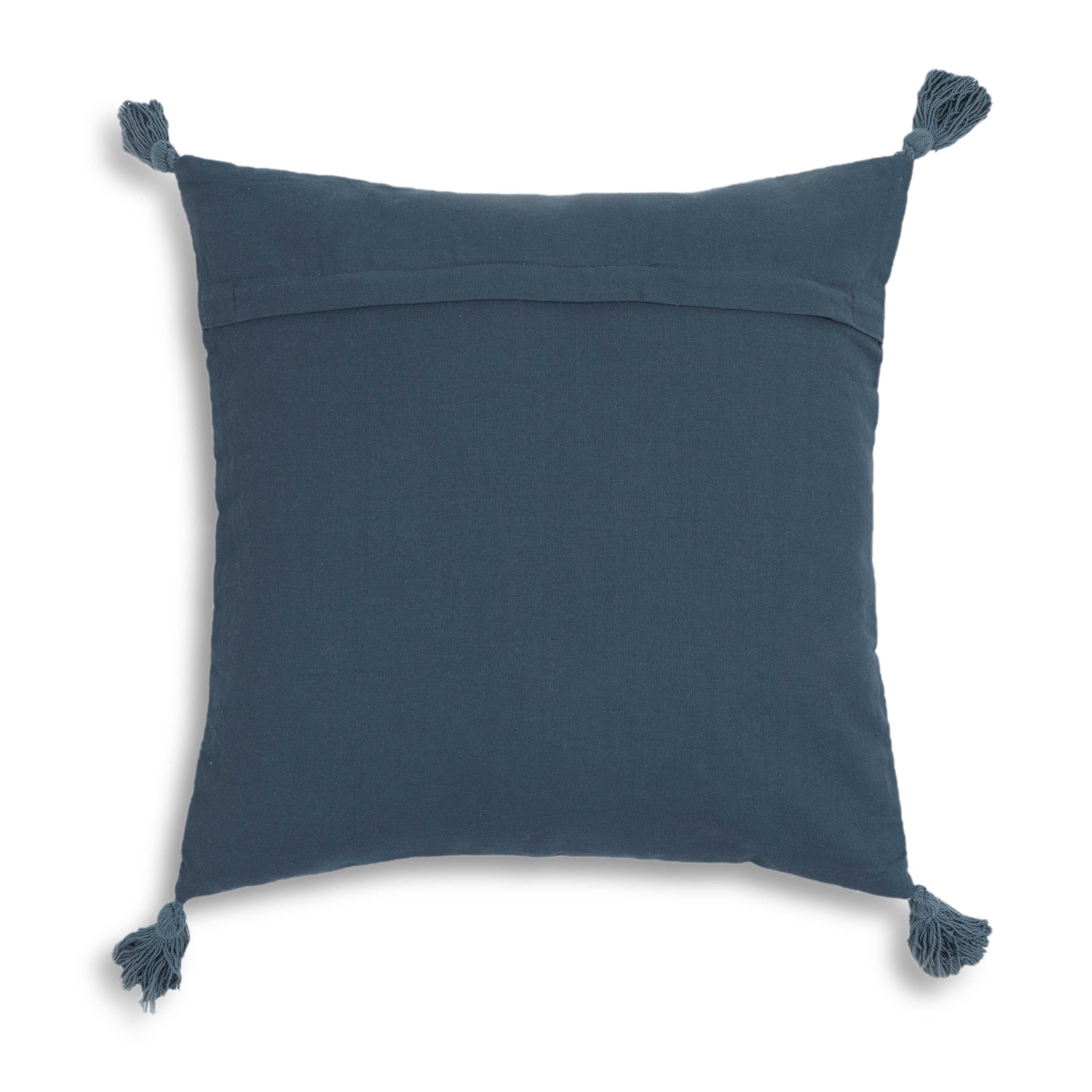 Blossom 20" Printed Cotton Tassel Throw Pillow Cover