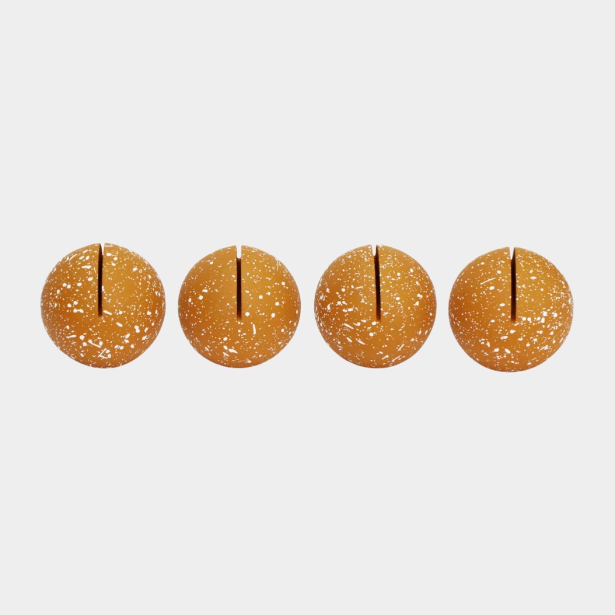 Gabby Speckled Terracotta Round Card Holder - Set of 4