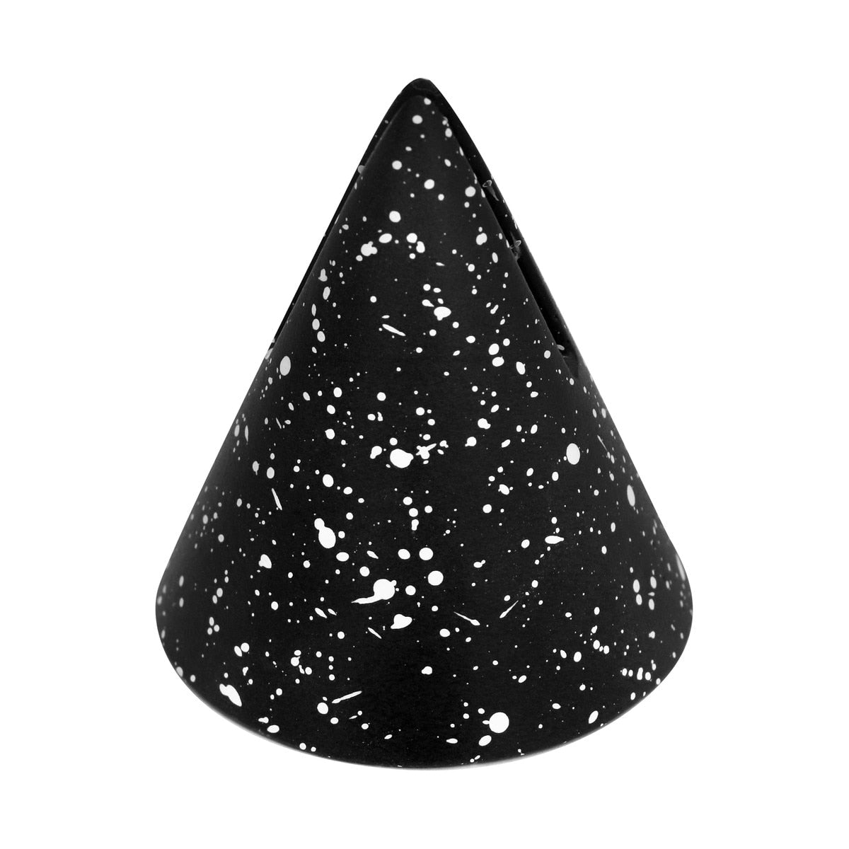 Gabby Speckled Black Cone Card Holder - Set of 4