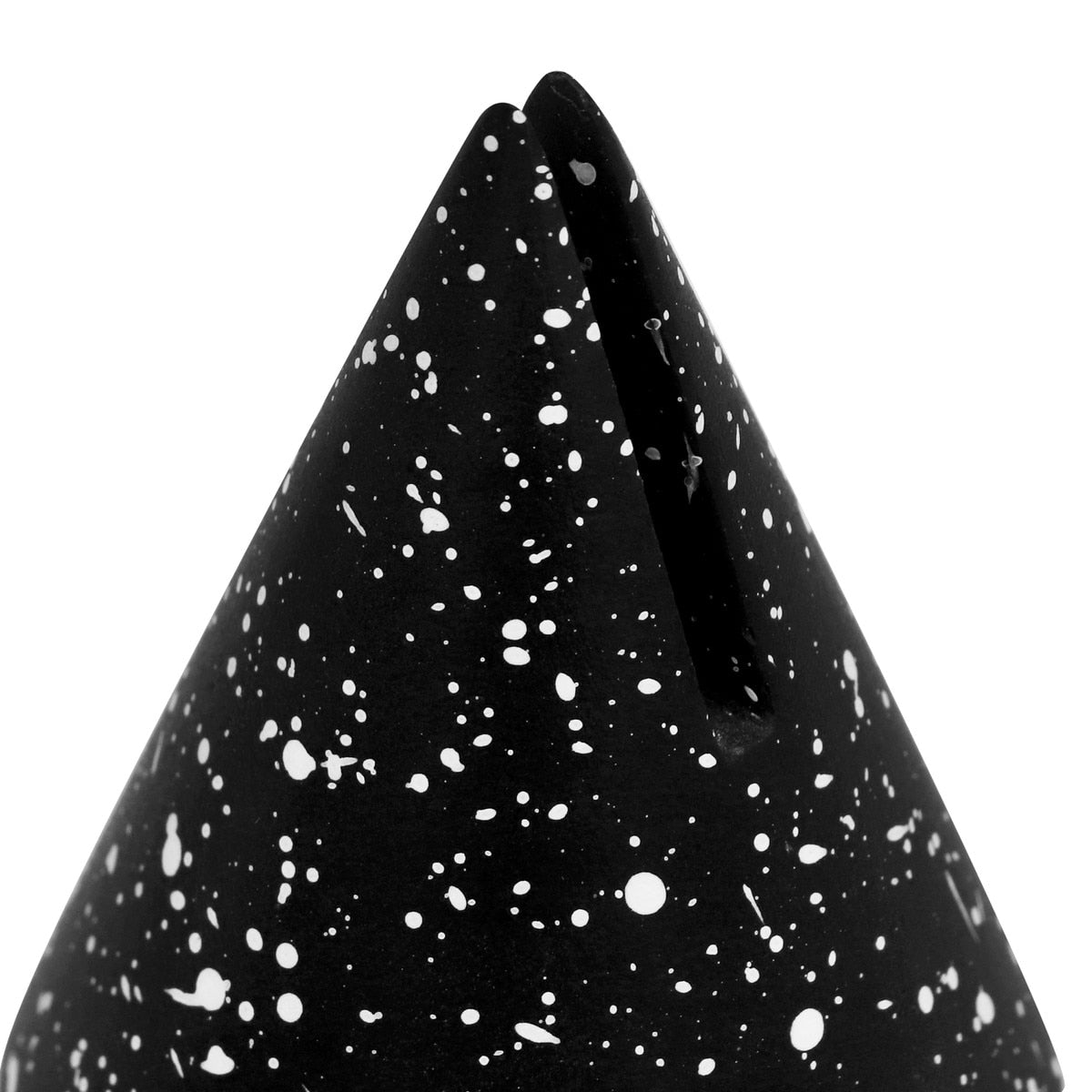 Gabby Speckled Black Cone Card Holder - Set of 4