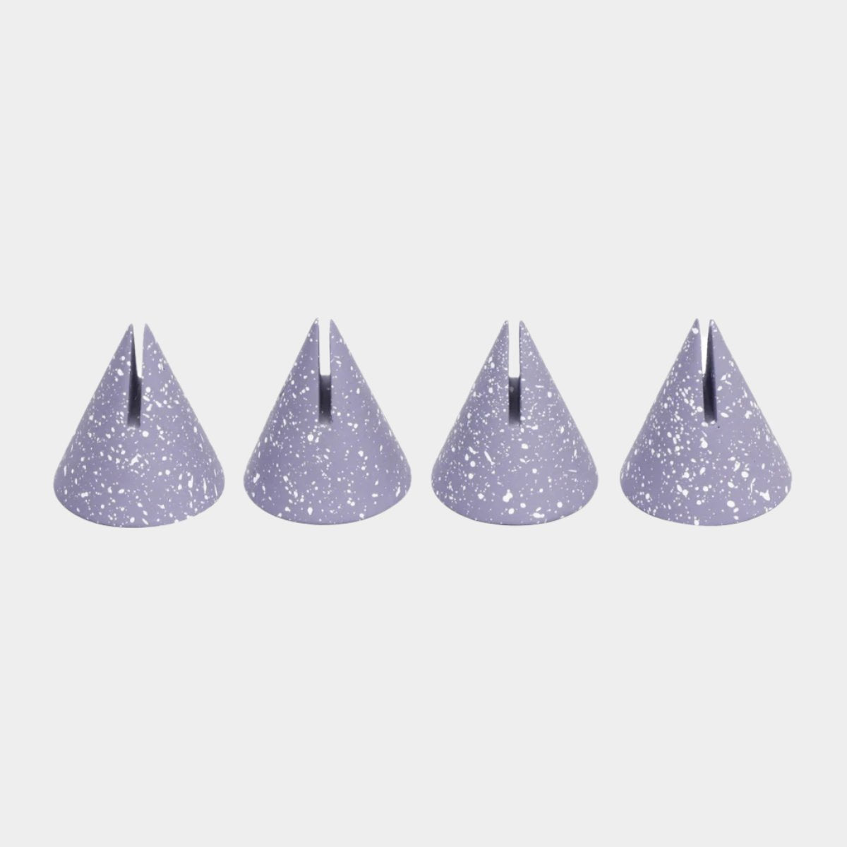 Gabby Speckled Purple Cone Card Holder - Set of 4