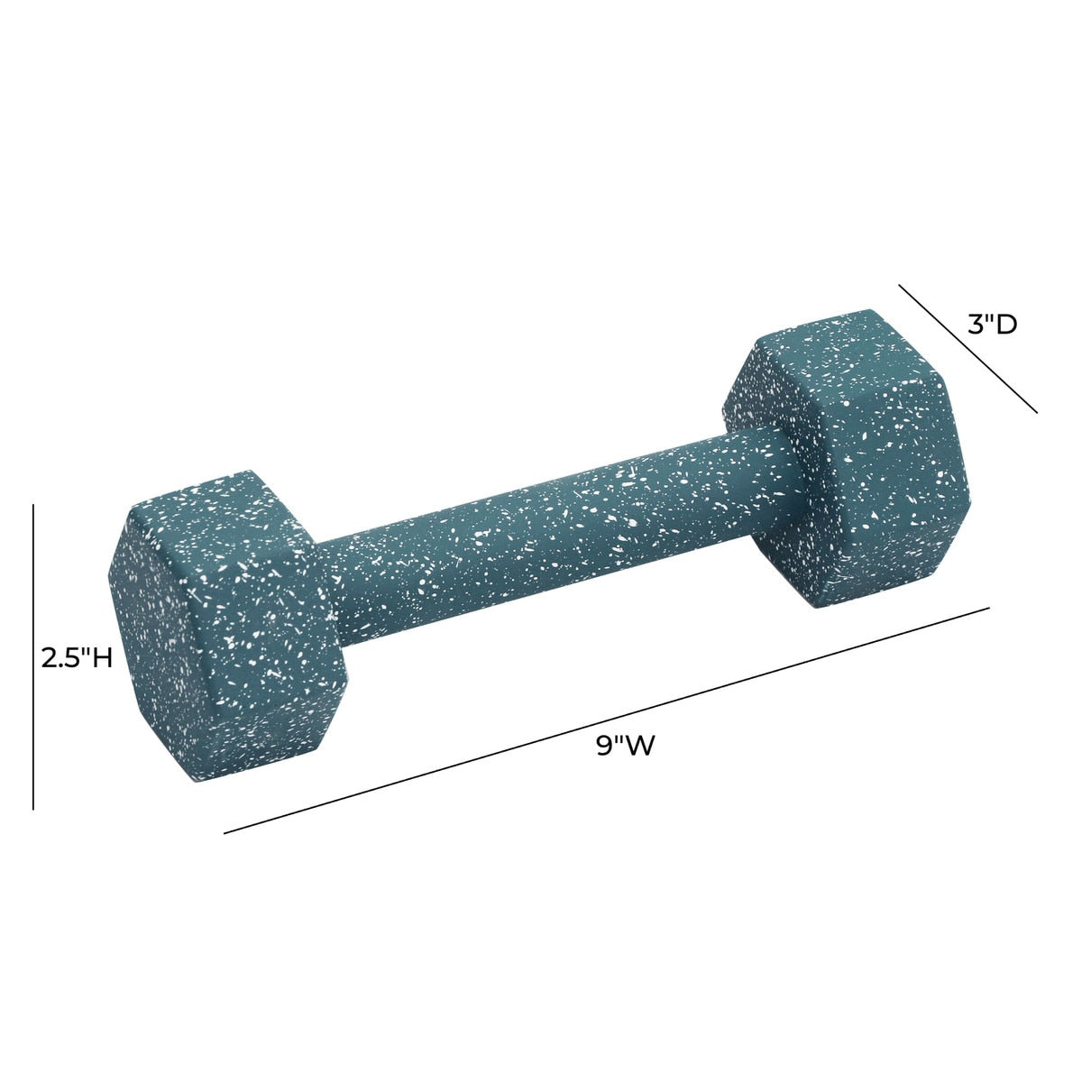 Gabby Speckled Blue Decorative Dumbbell