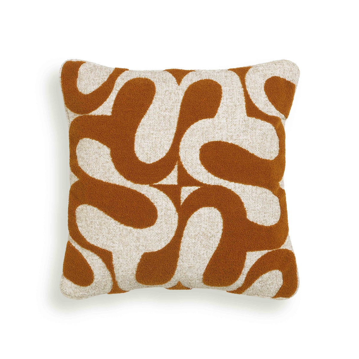 Coussin décoratif Boucle Orange rouille Bonney