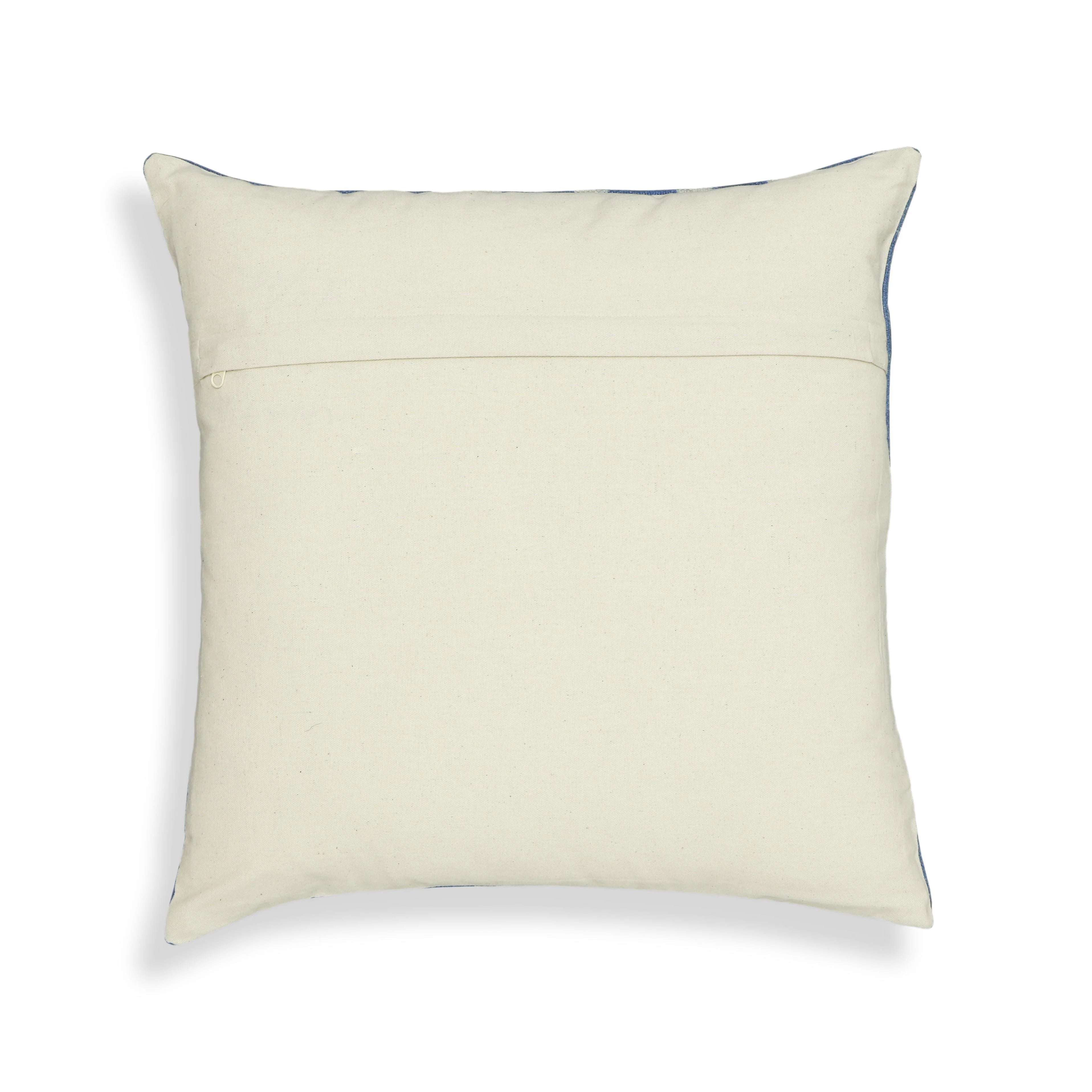 Indigo Dots 20" Cotton Square Throw Pillow Cover