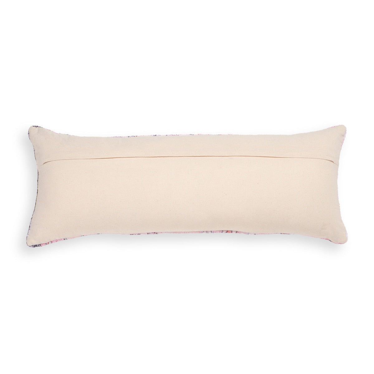 Coussin traversin en coton rose persan 27" x 10"